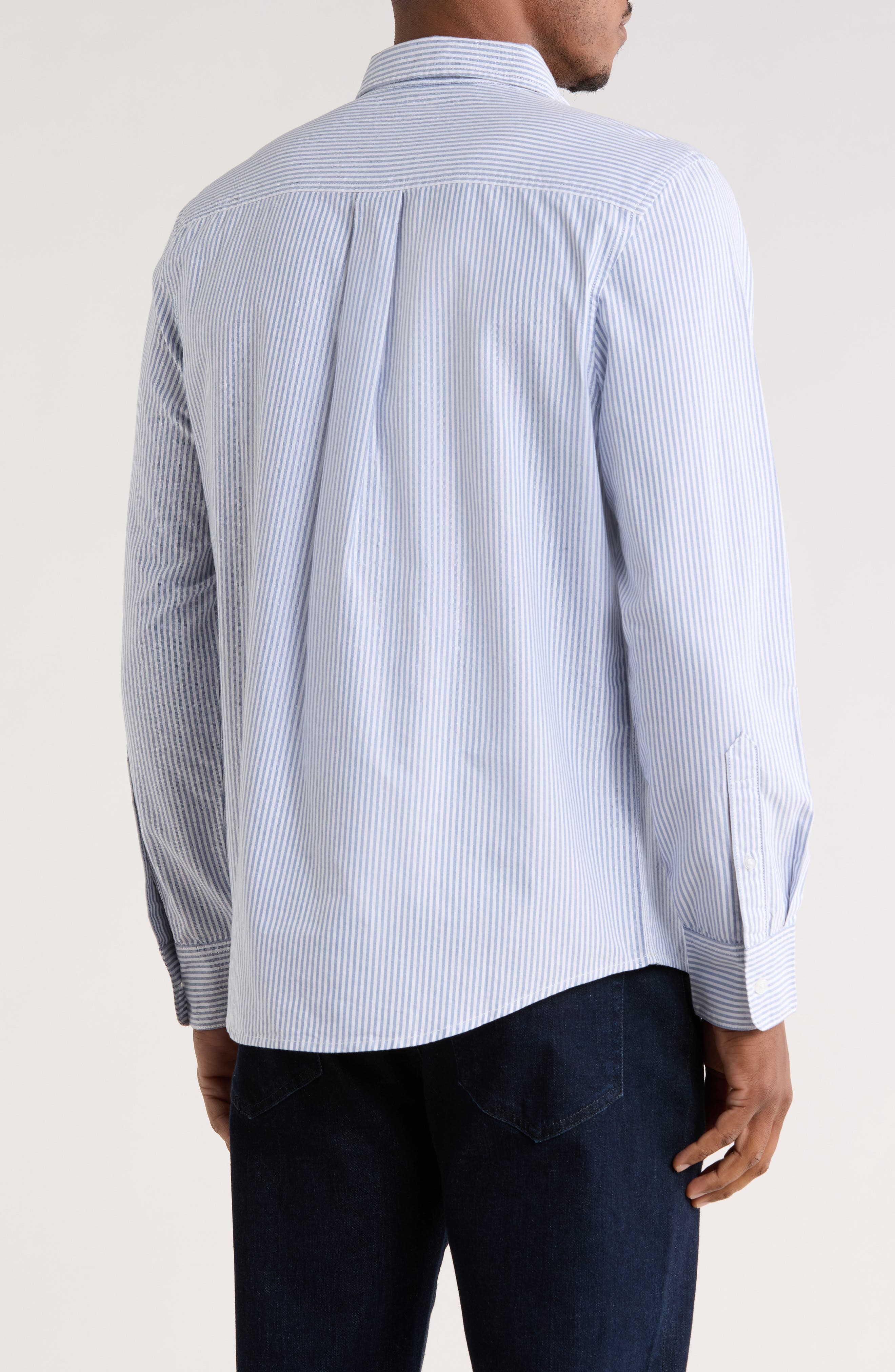 Stripe Cotton Oxford Button-Down Shirt - image 4