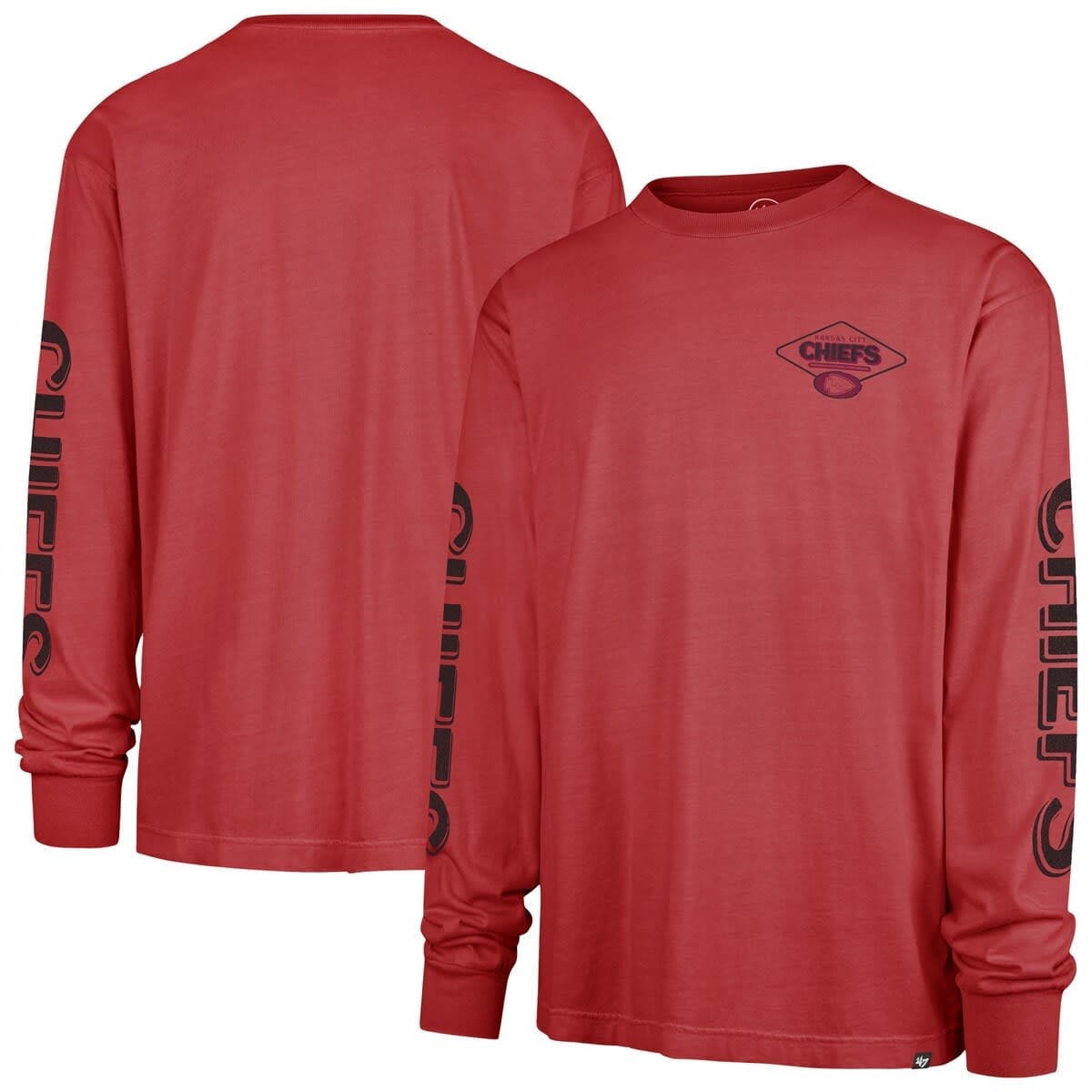 Men's '47 Red Kansas City Chiefs Cairn Ravine Foundation Long Sleeve T-Shirt - image 1