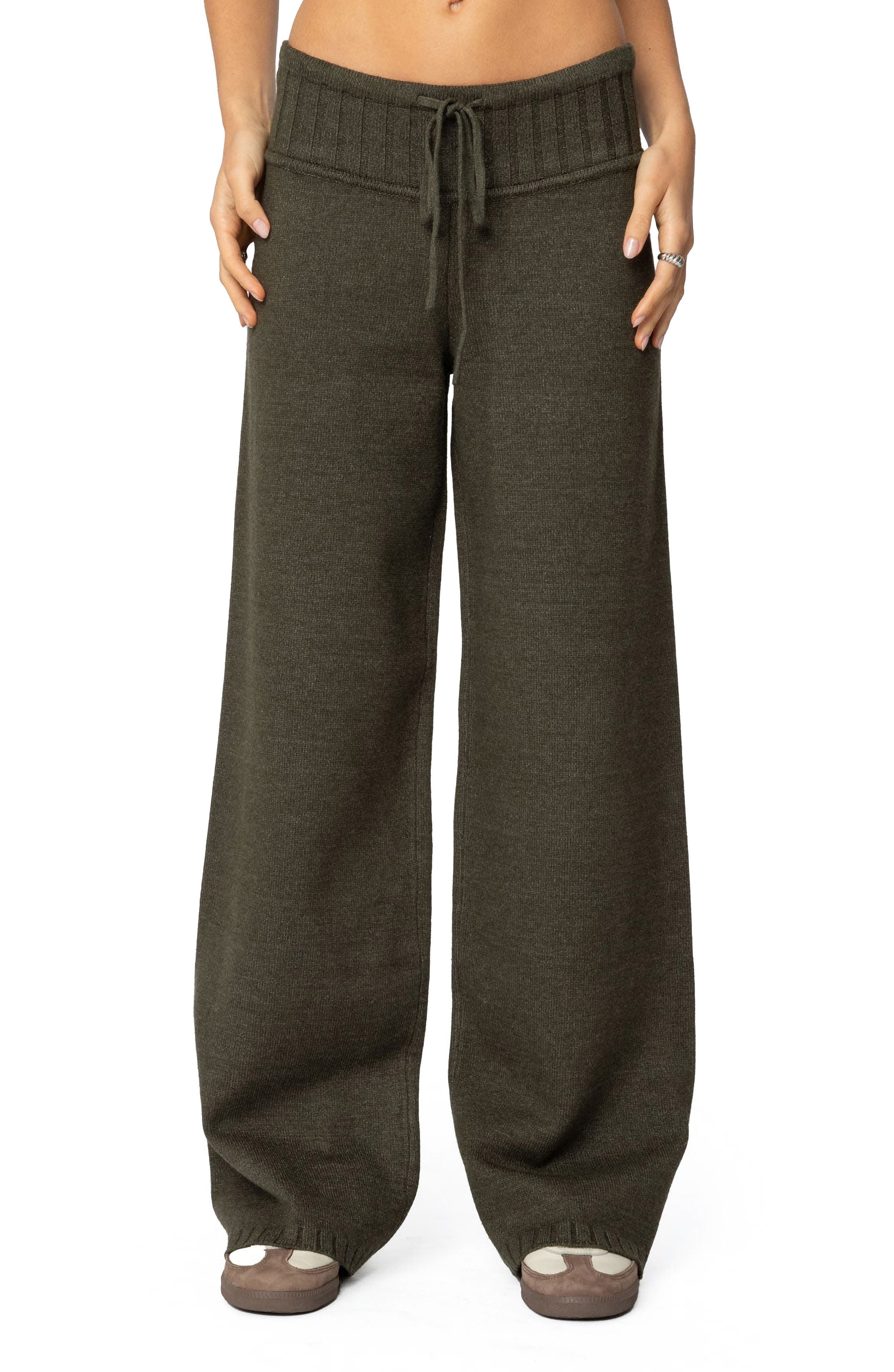 Russell Wide Leg Sweater Knit Pants - image 1