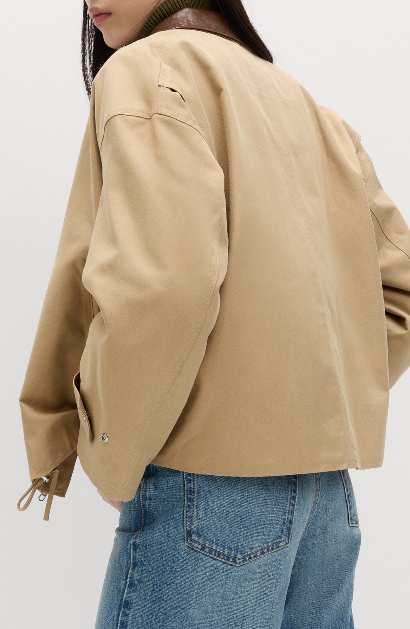 Cotton Blend Twill Bomber Jacket - image 2