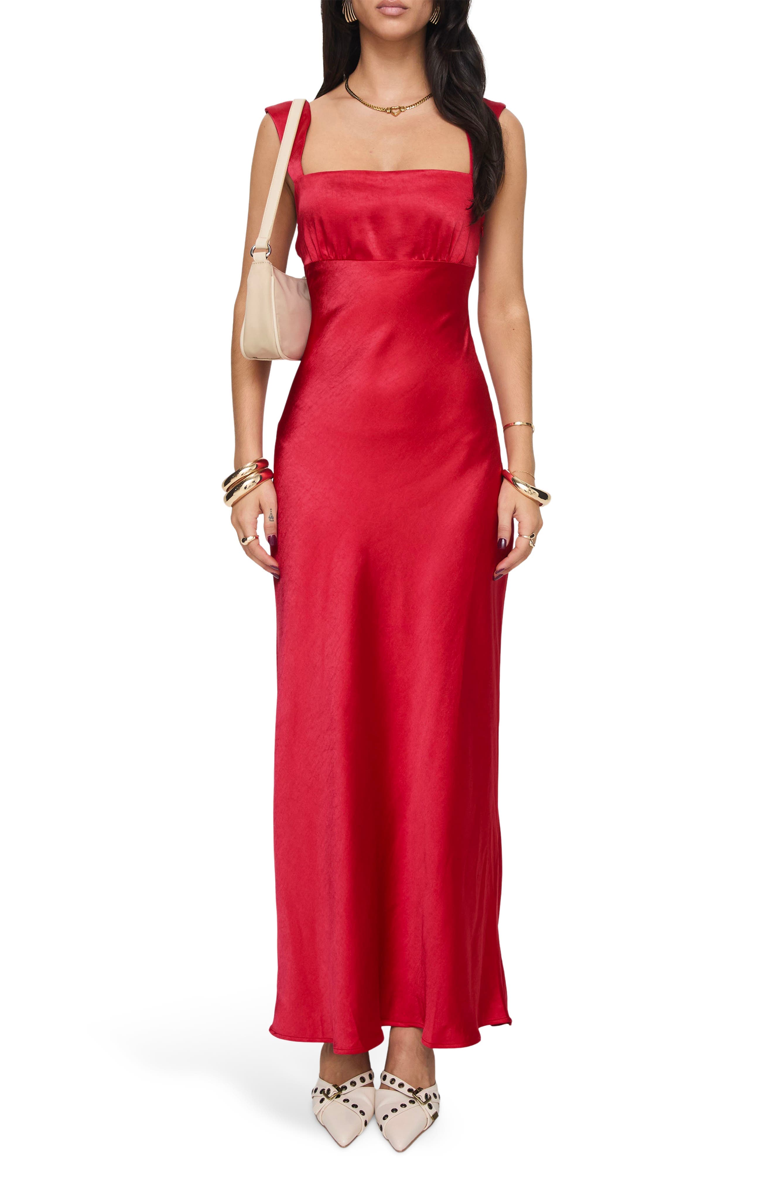 Radioactive Bias Cut Satin Maxi Dress - image 1