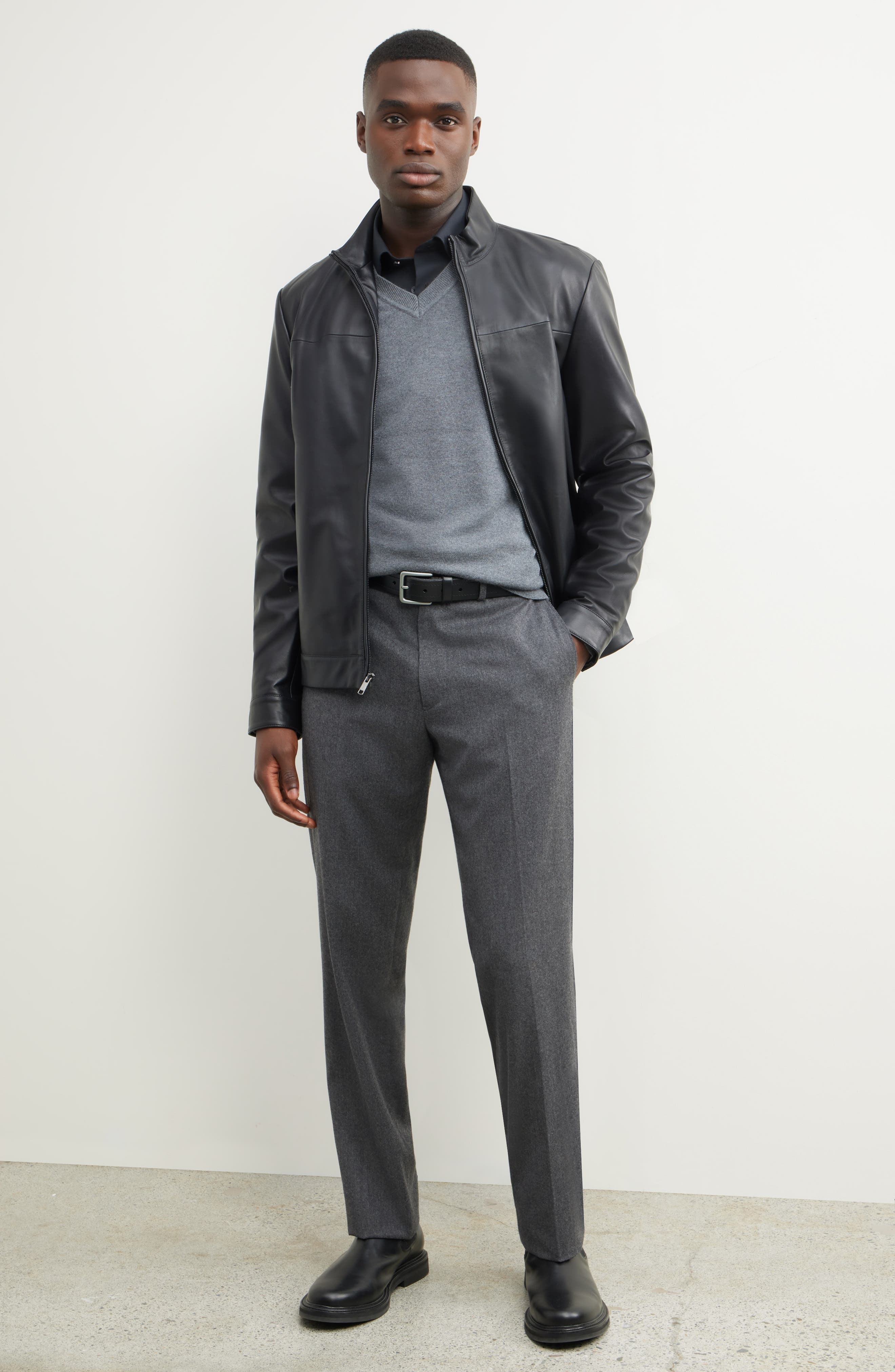 Merino Wool V-Neck Sweater - image 2