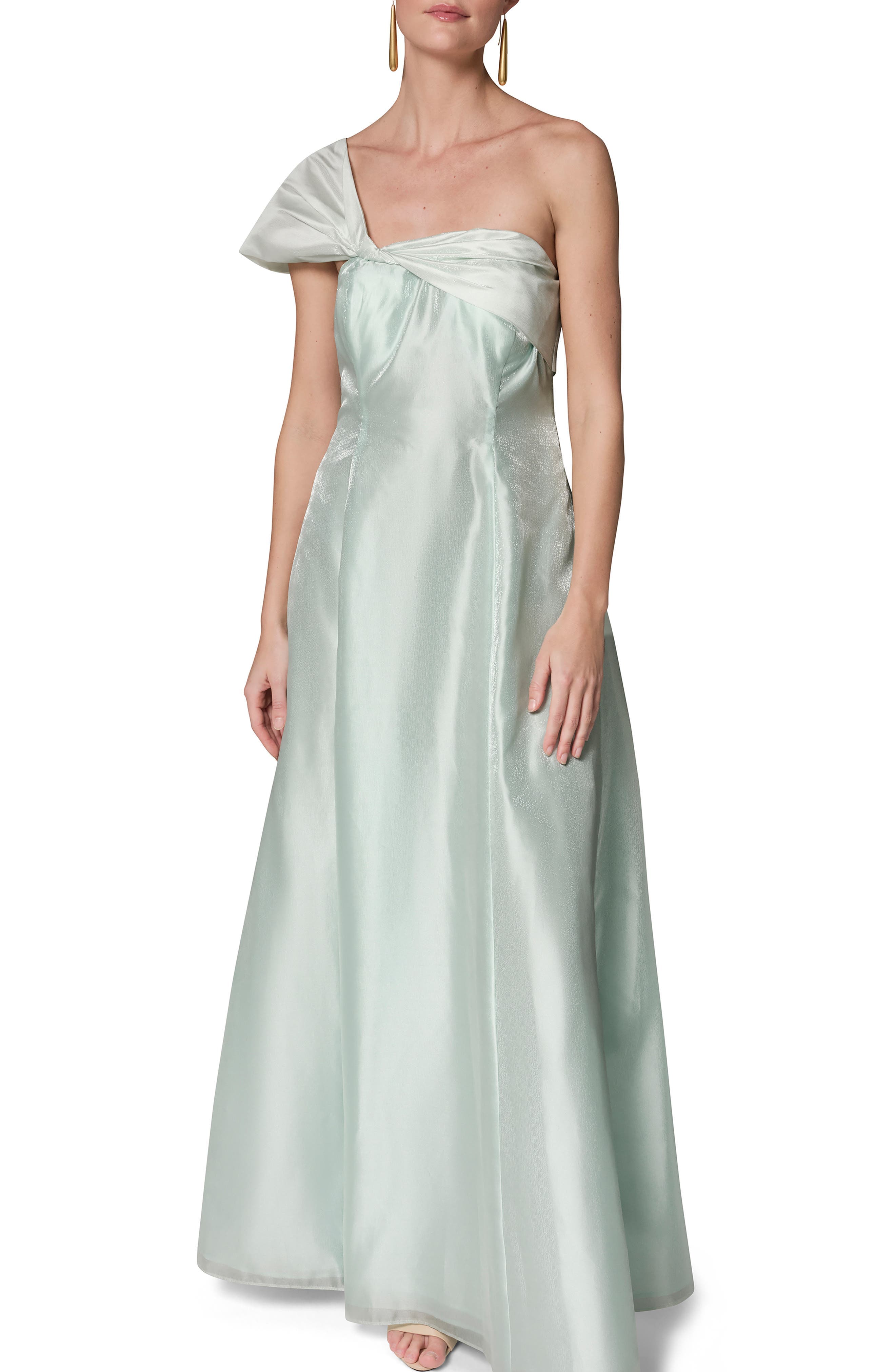 Asymmetric Satin Gown - image 3