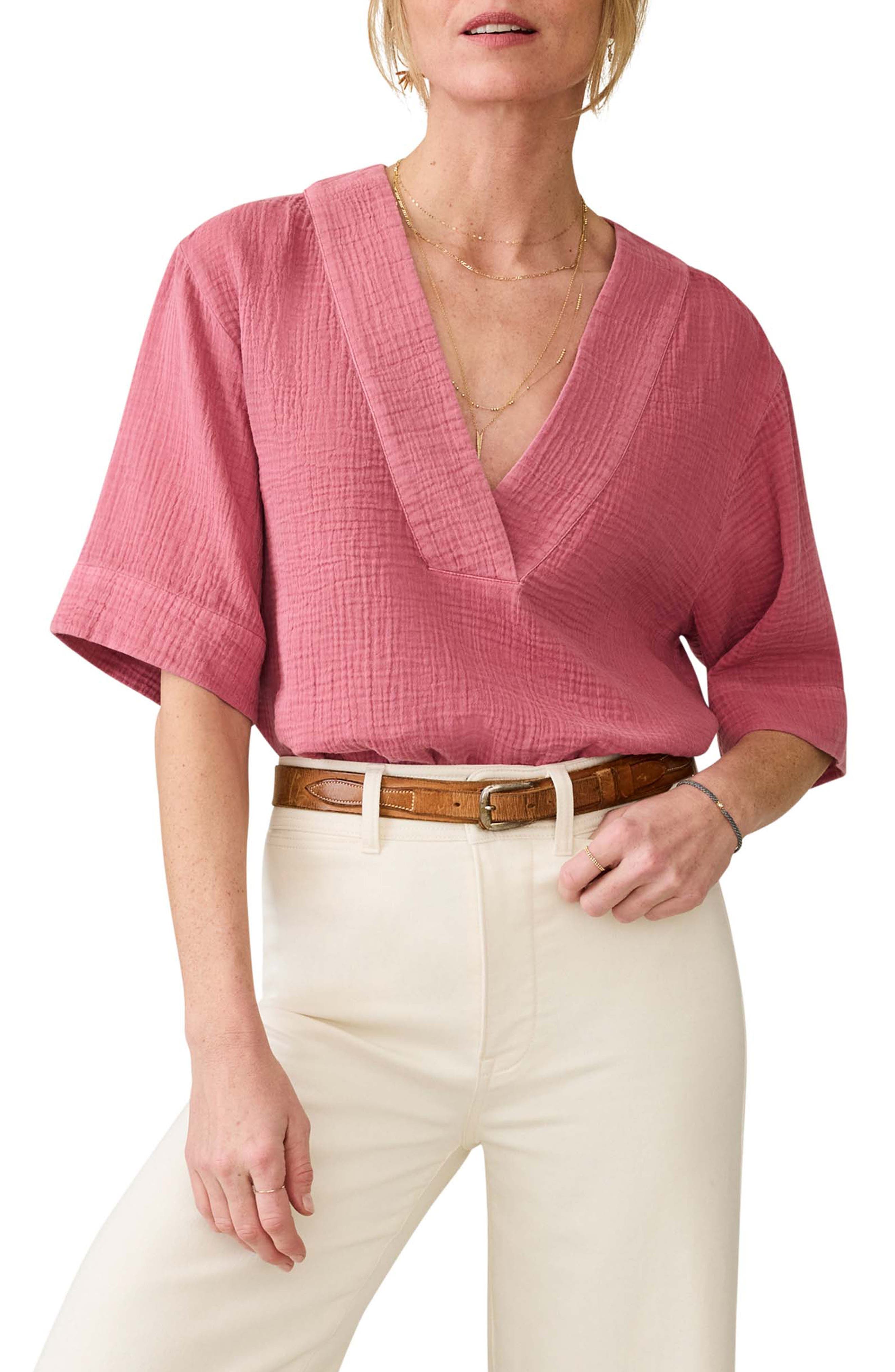 Dune Organic Cotton Gauze Popover Top - image 5