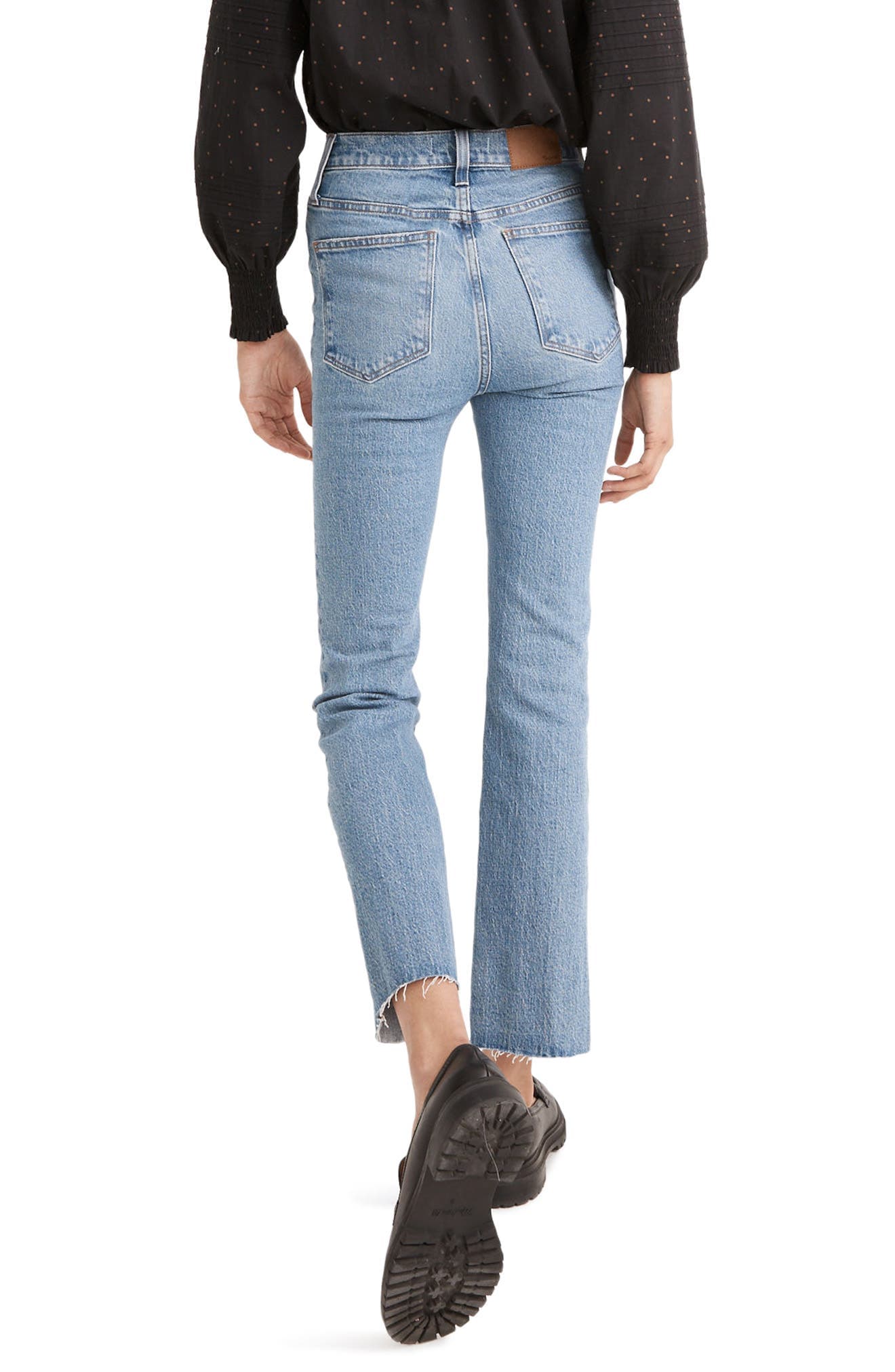Cali High Waist Raw Hem Demi Boot Jeans - image 2