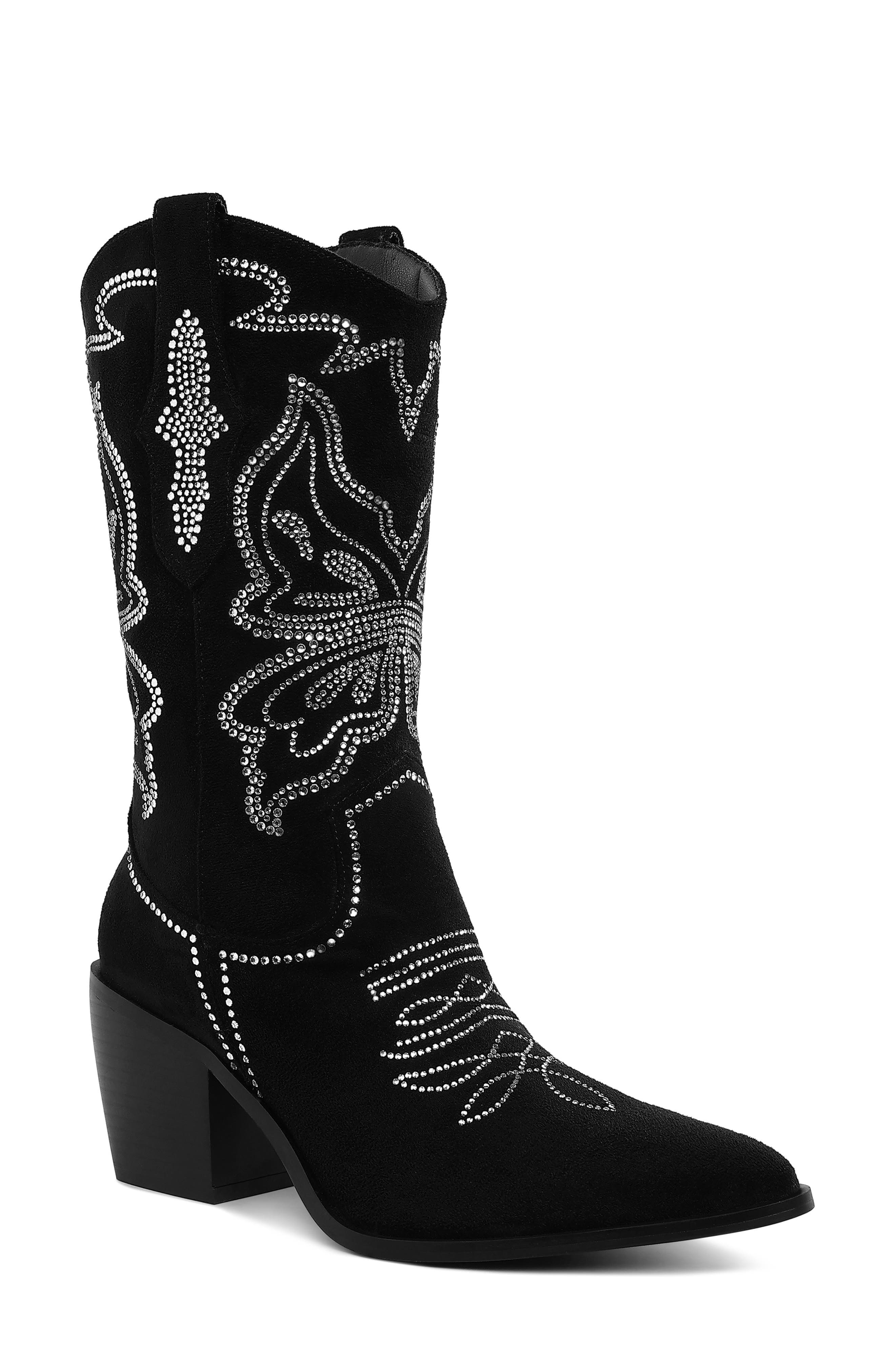 Latafa Rhinestone Western Boot - image 1