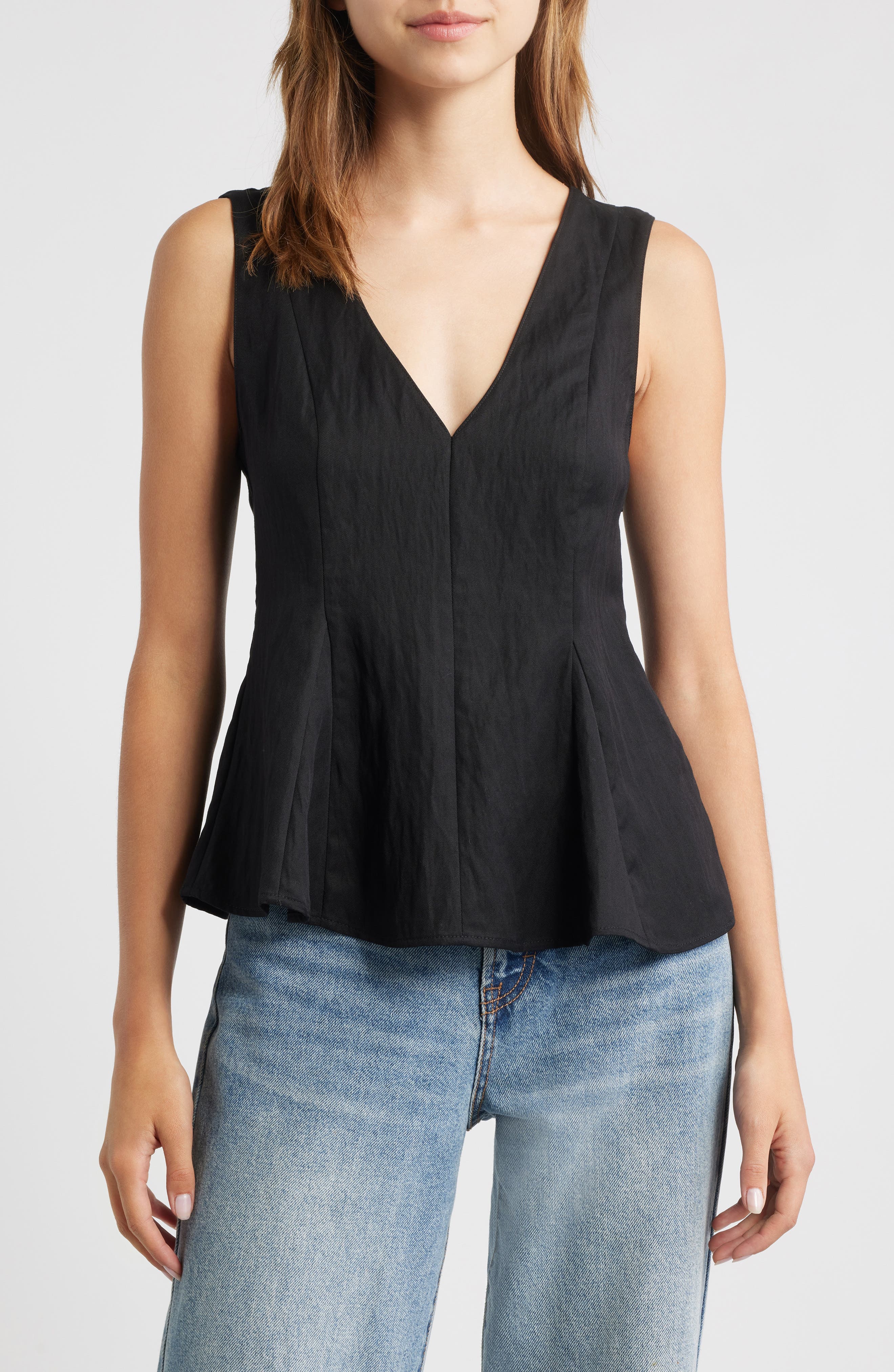 Sleeveless Peplum Top - image 1
