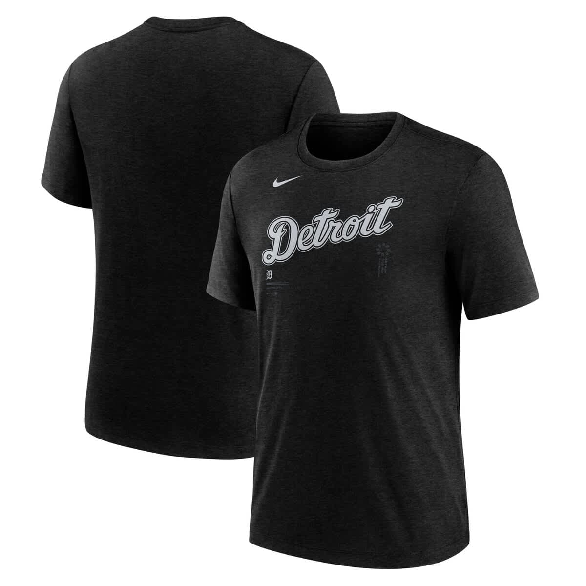 Men's Nike  Heather Black Detroit Tigers  Lights Out Tri-Blend T-Shirt - image 1