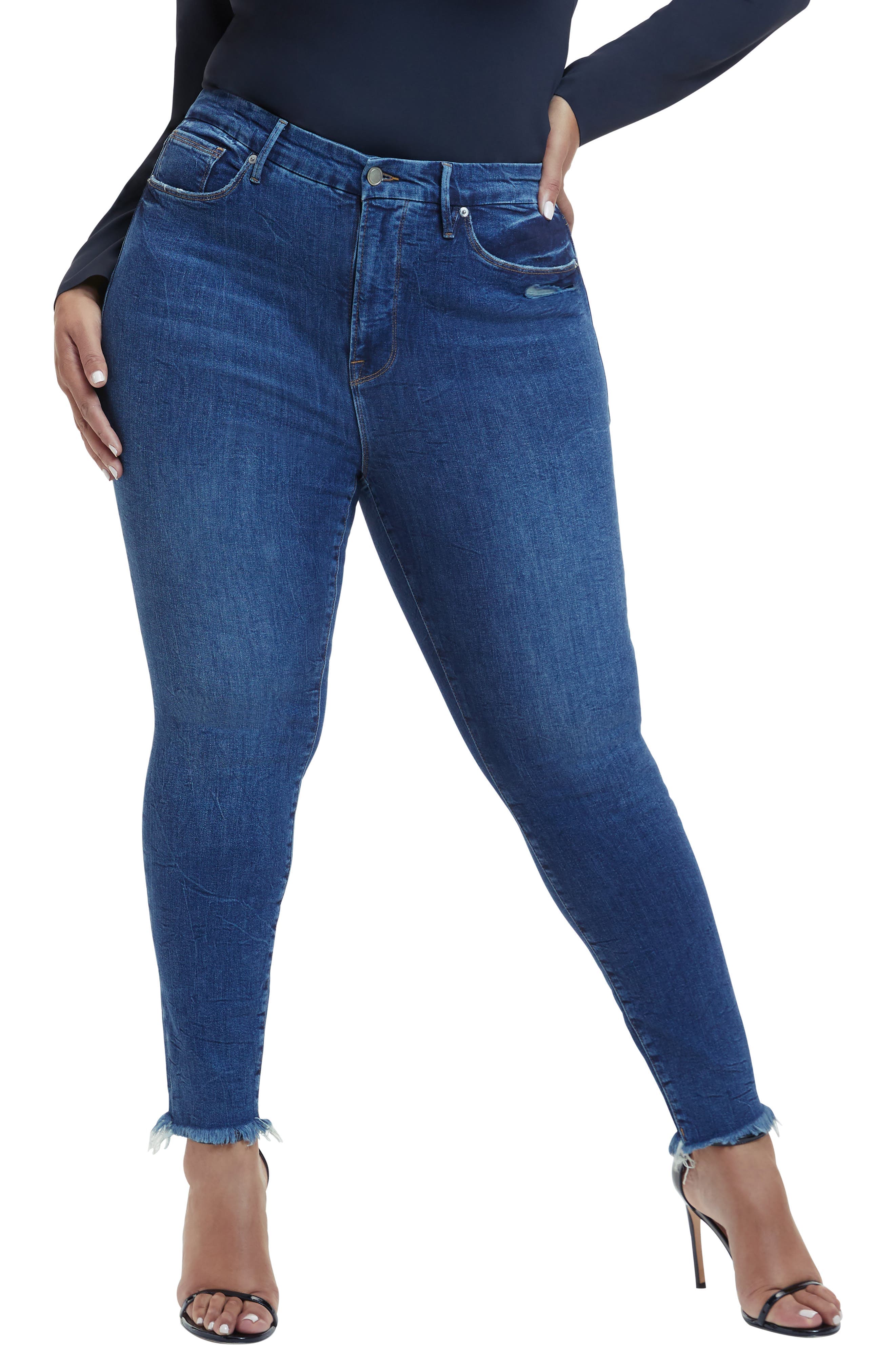Good Legs Raw Hem Skinny Jeans - image 2