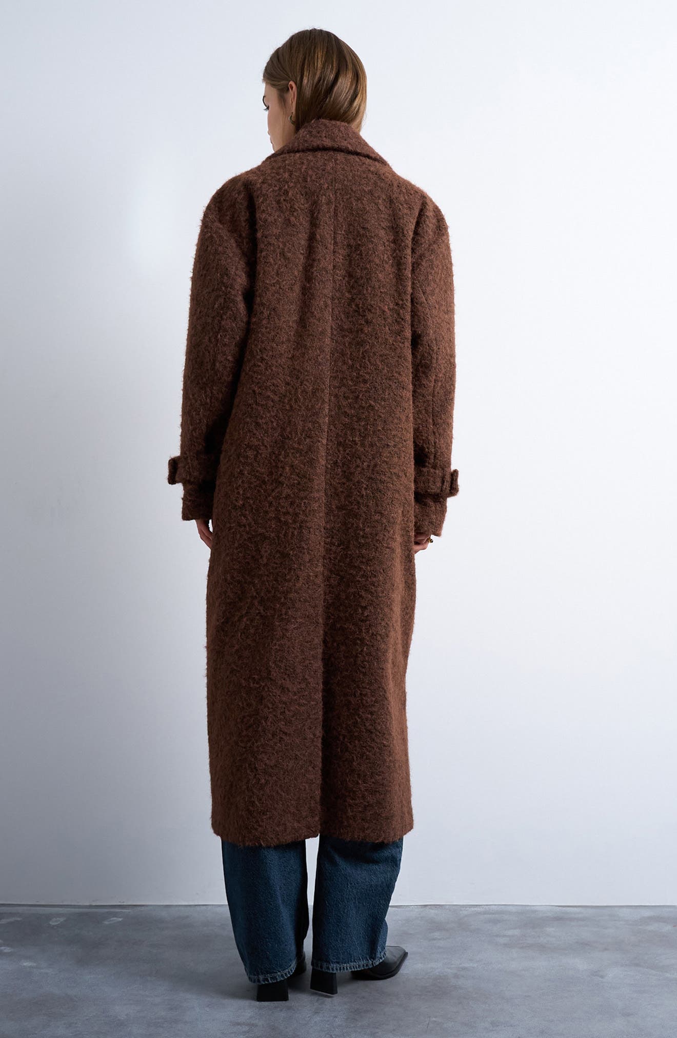 Chuck On Faux Shearling Longline Coat - image 2