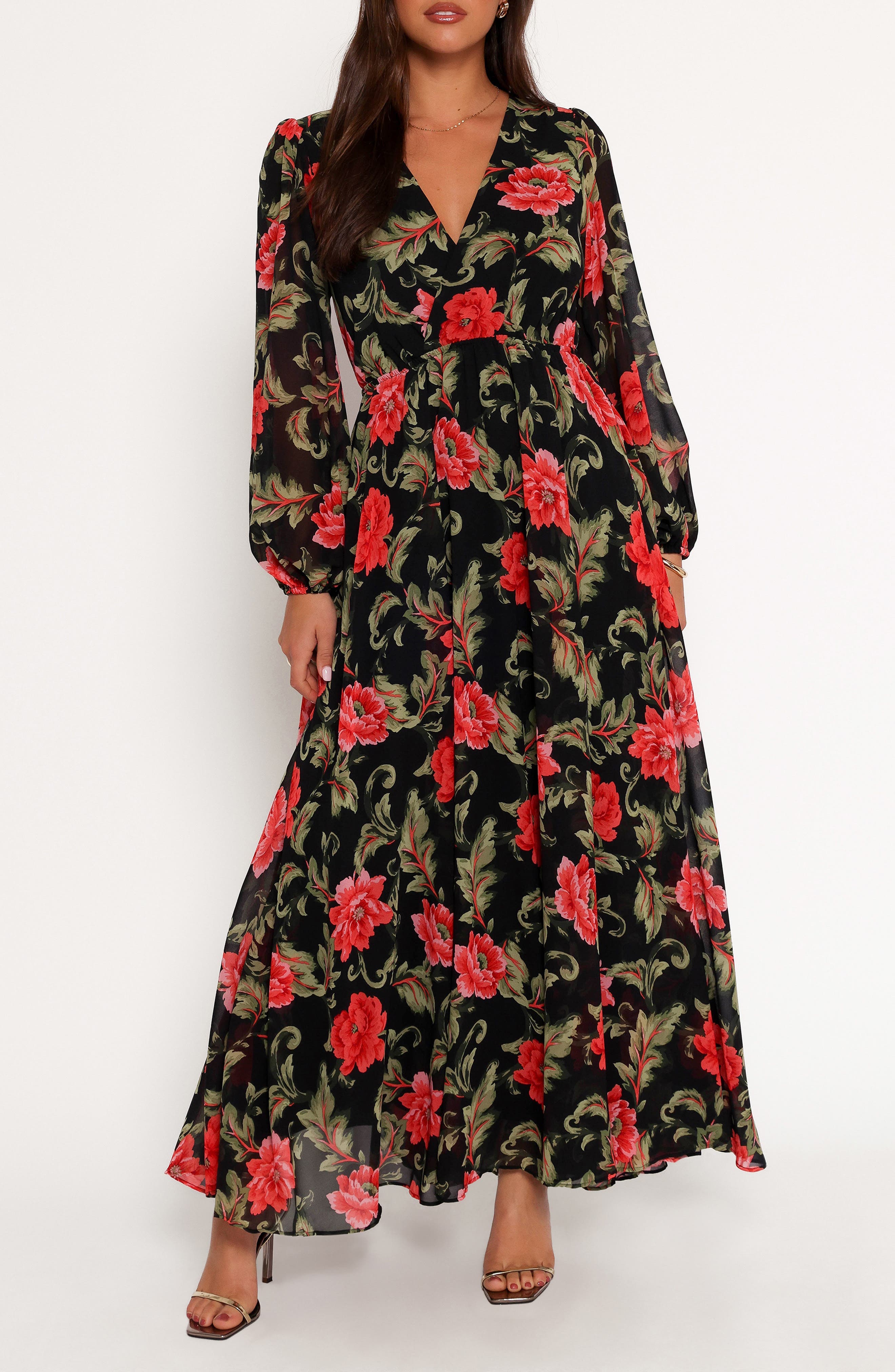 Anisa Floral Long Sleeve Maxi Dress - image 1