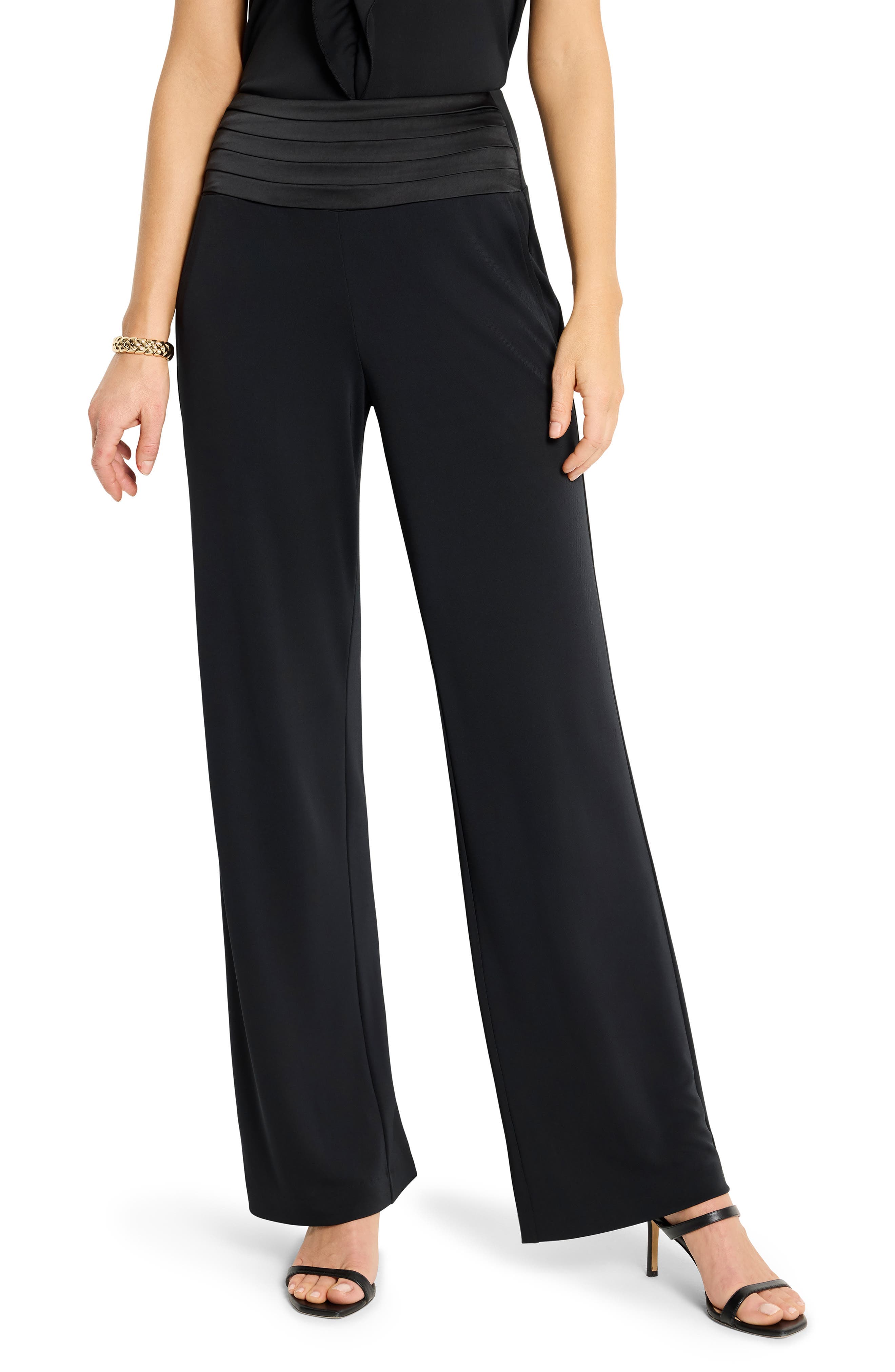 Cummerbund Waist Crepe Pants - image 1