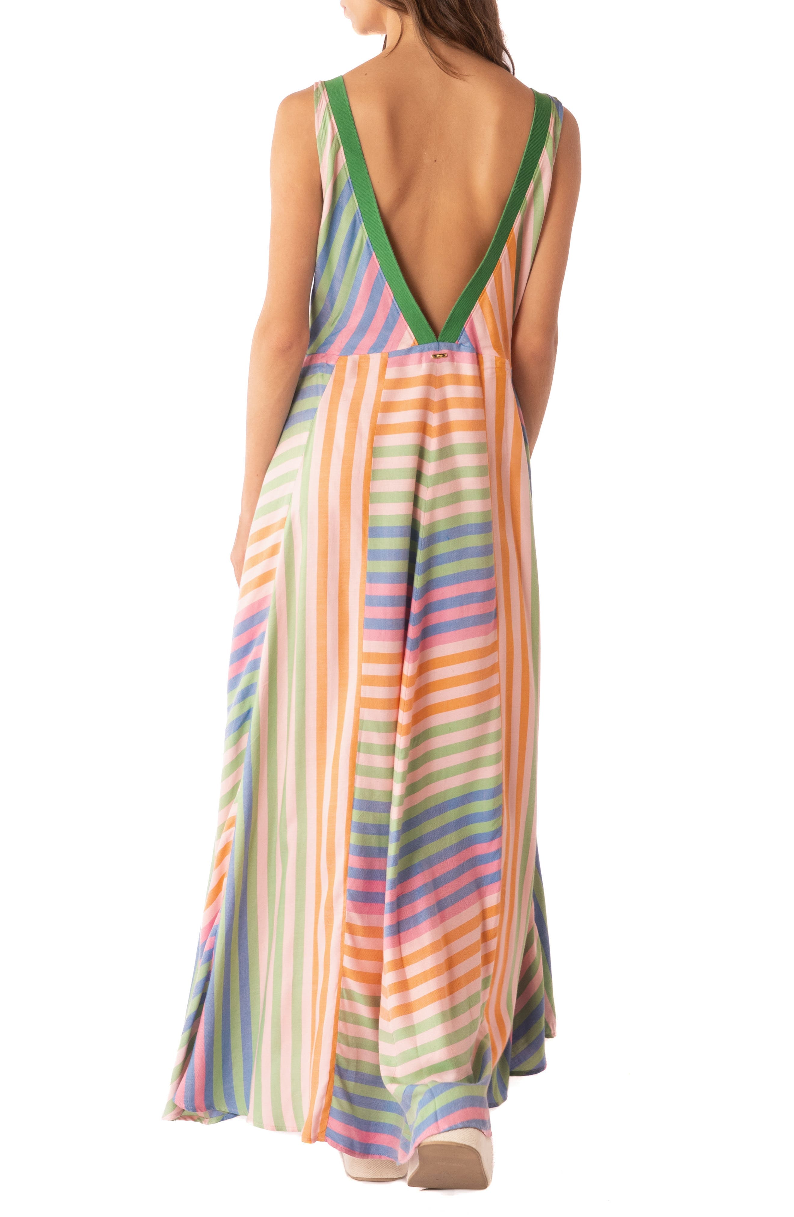 Lewis Mixed Stripe Cover-Up Maxi Dress - image 2