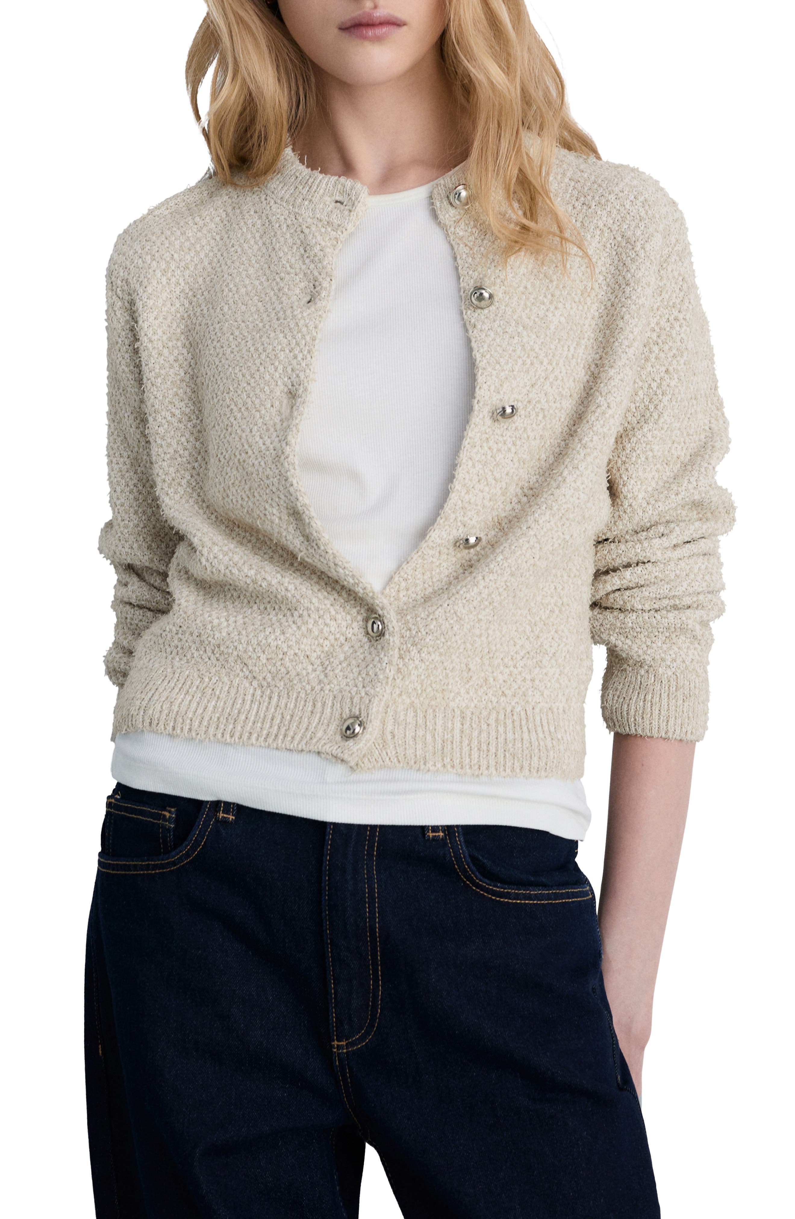 Cotton Blend Sweater Jacket - image 1