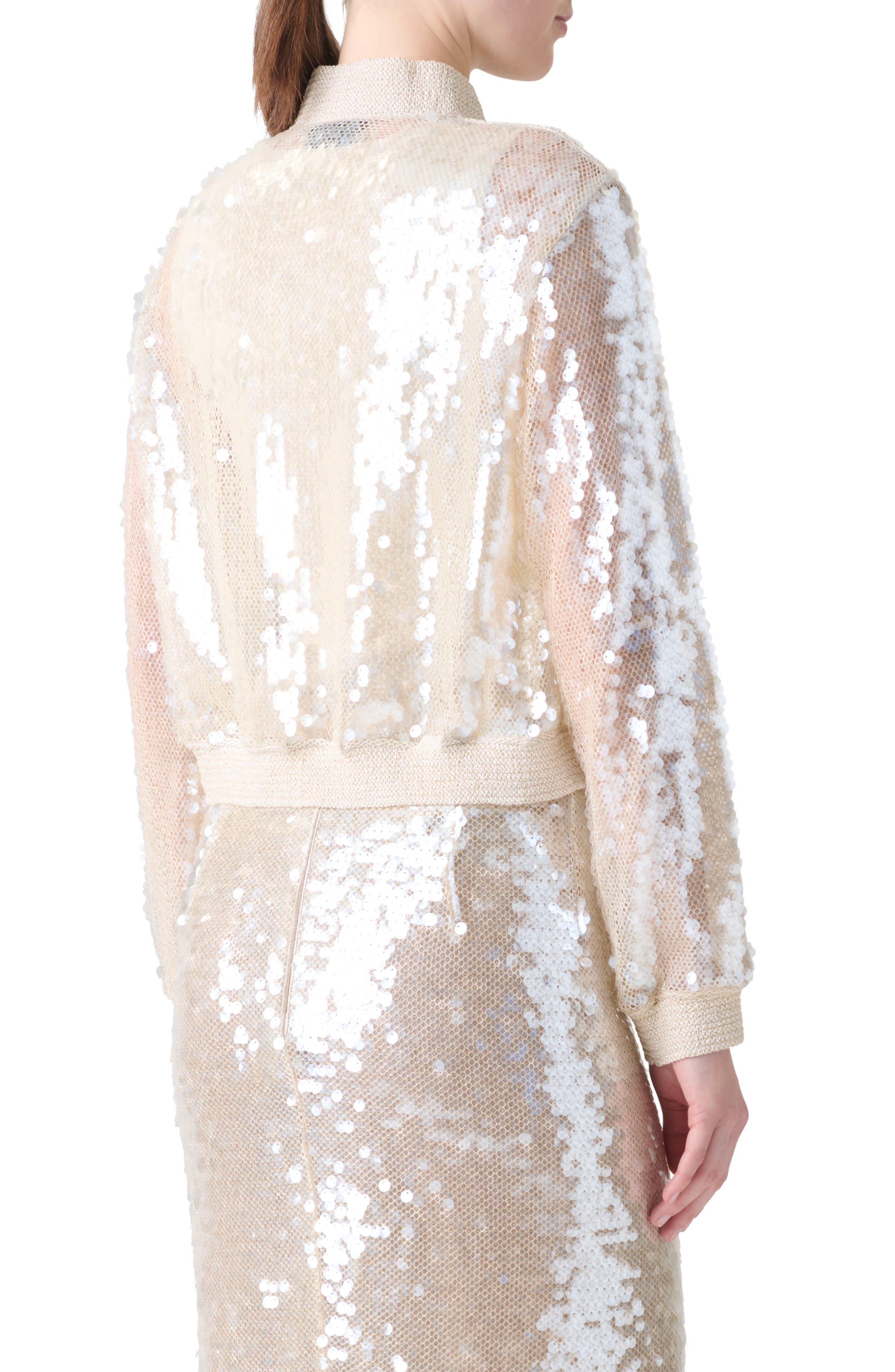 Taide Sequin Mesh Bomber Jacket - image 2