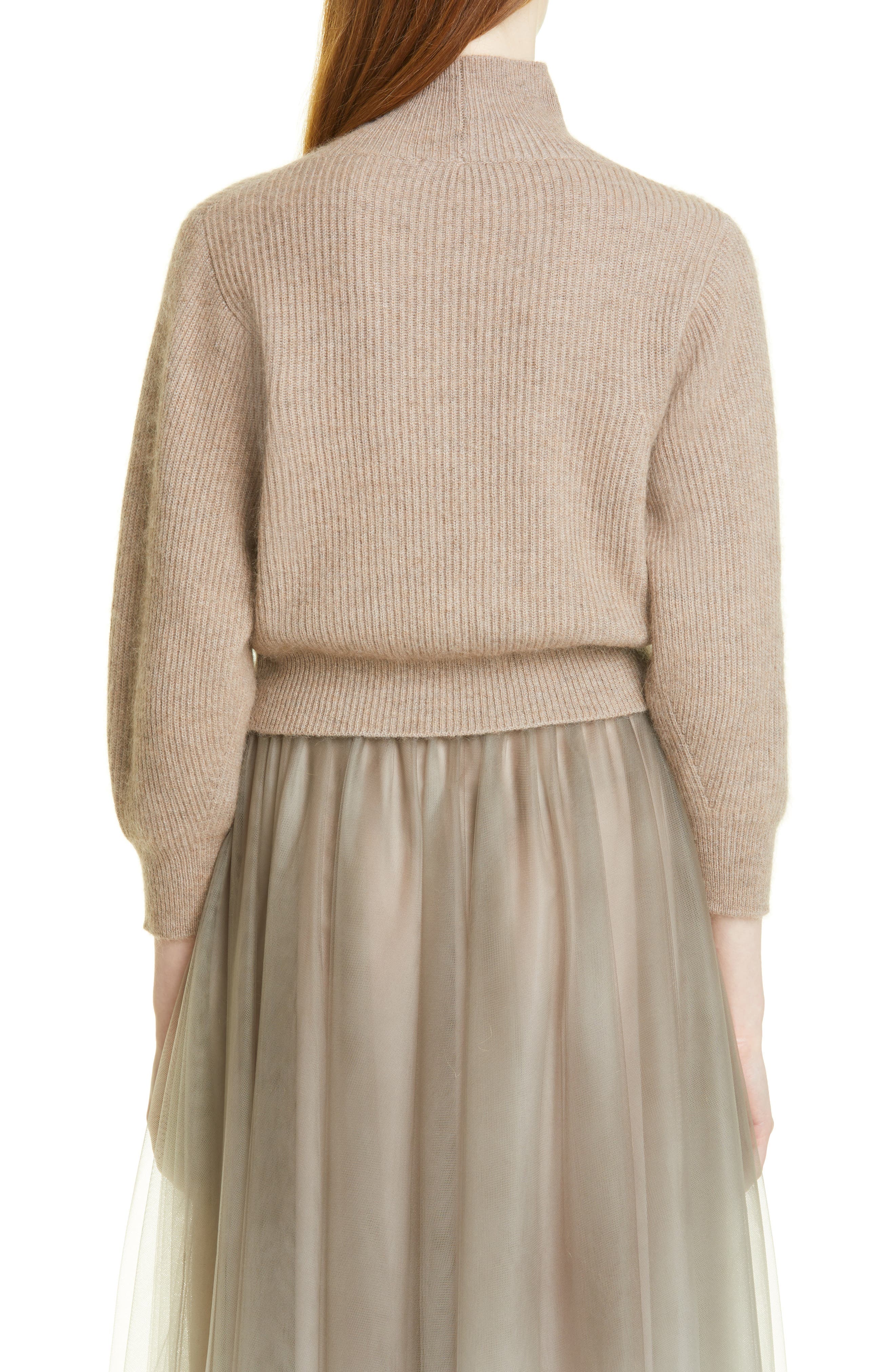 Rib Funnel Neck Sweater - image 2