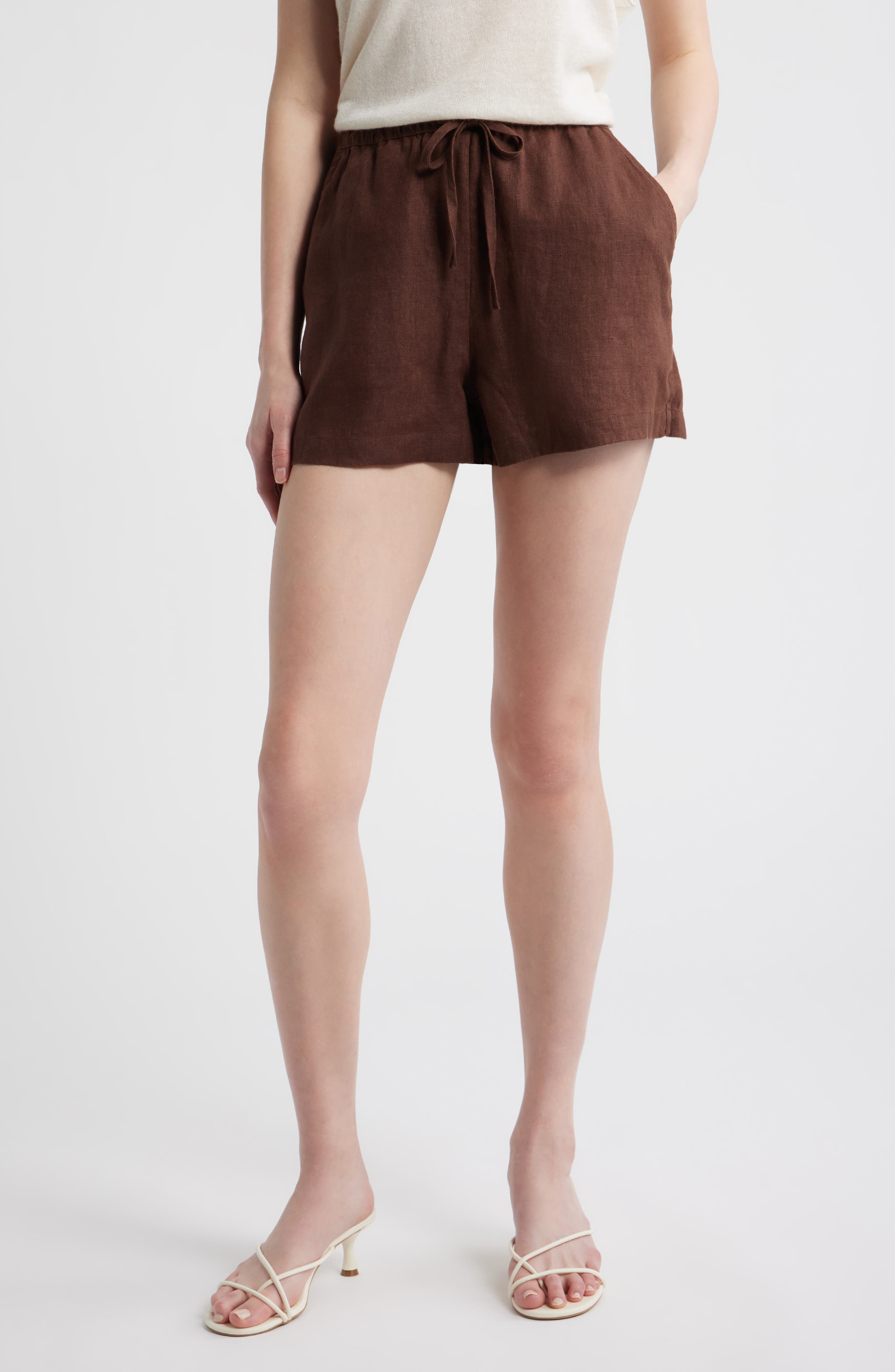 Jenner Linen Drawstring Shorts - image 1