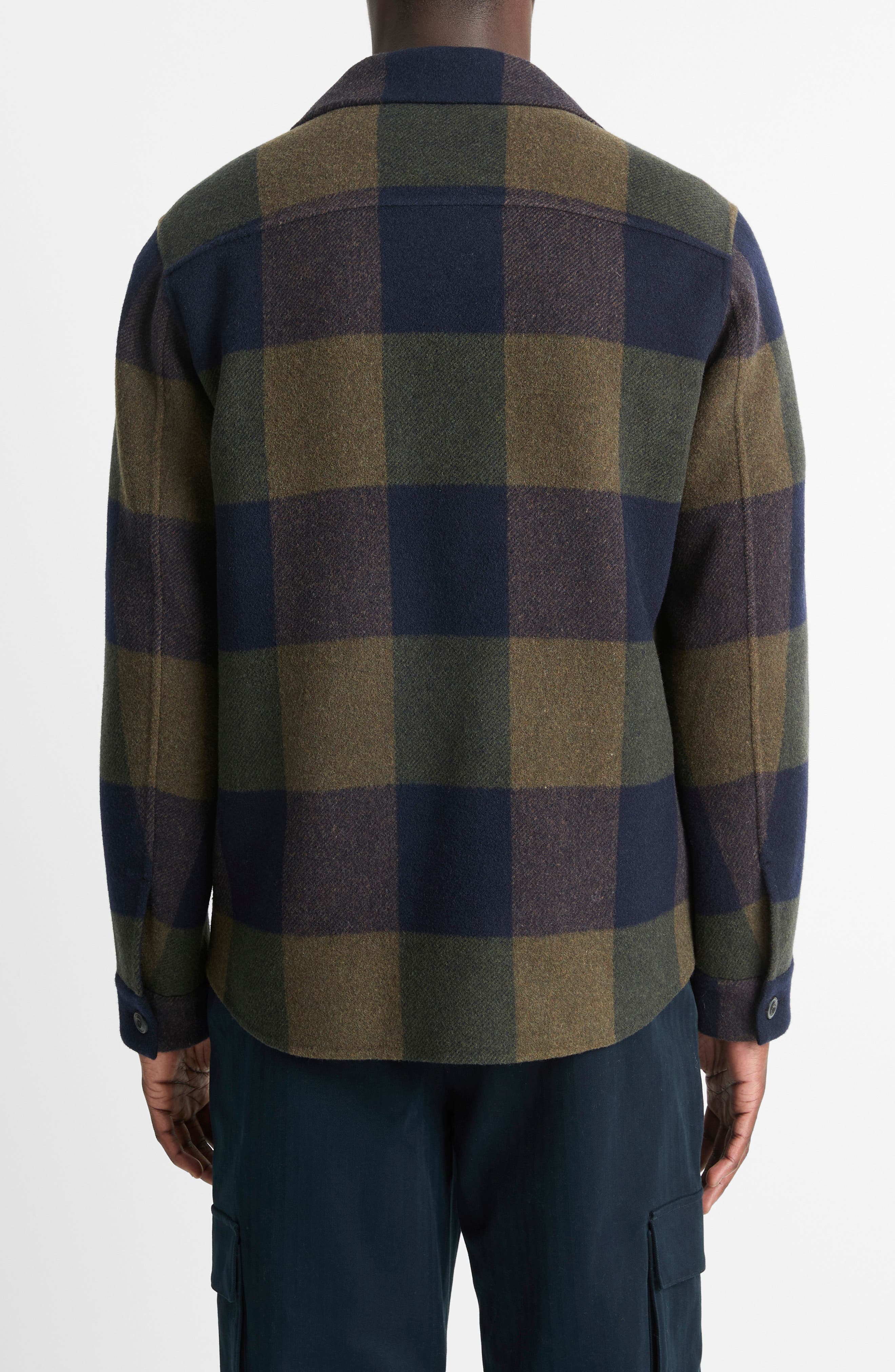 Plaid Wool Blend Button-Up Shirt Jacket - image 2
