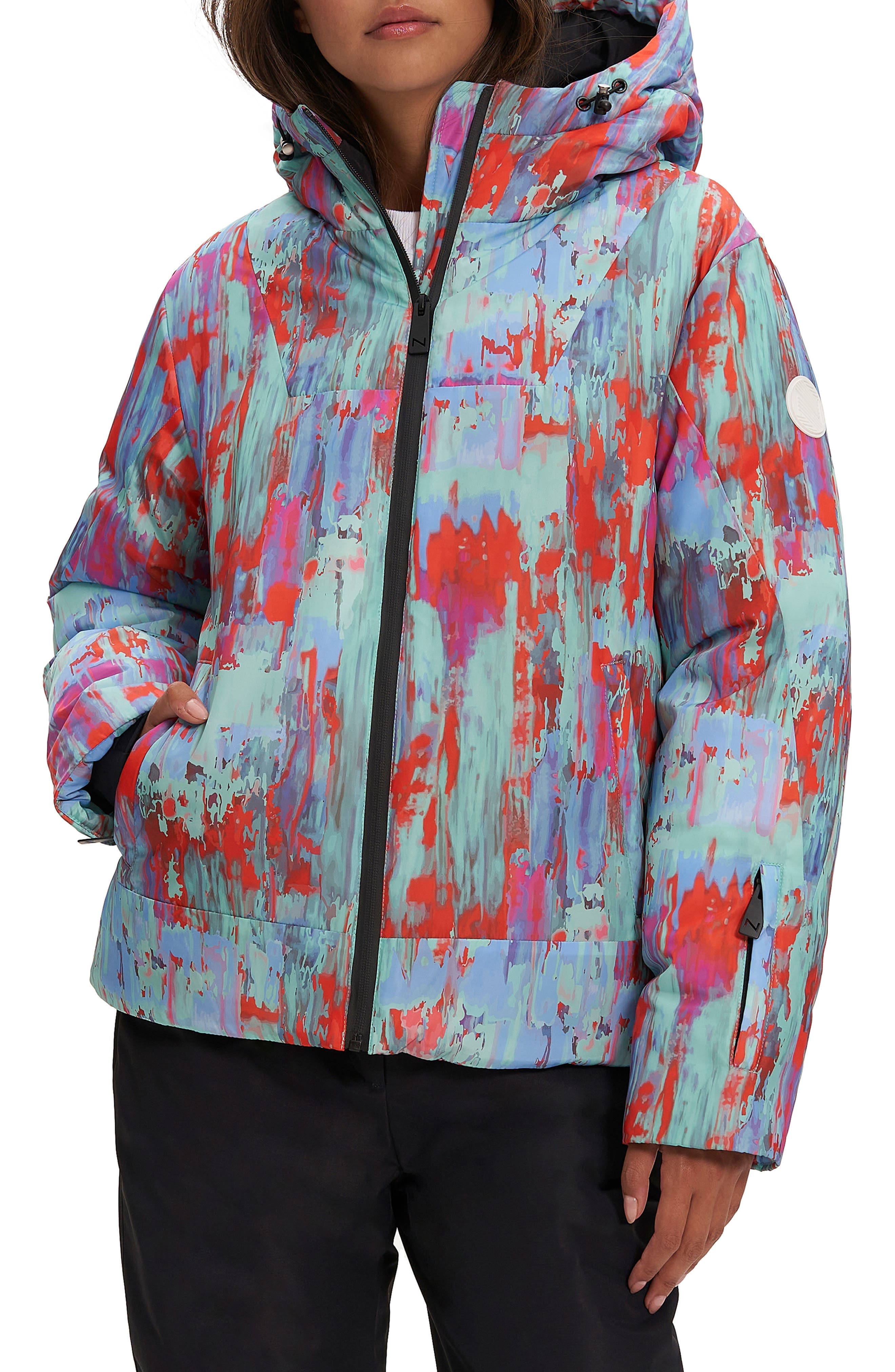 Astrella Water Resistant Hooded Ski Puffer Jacket