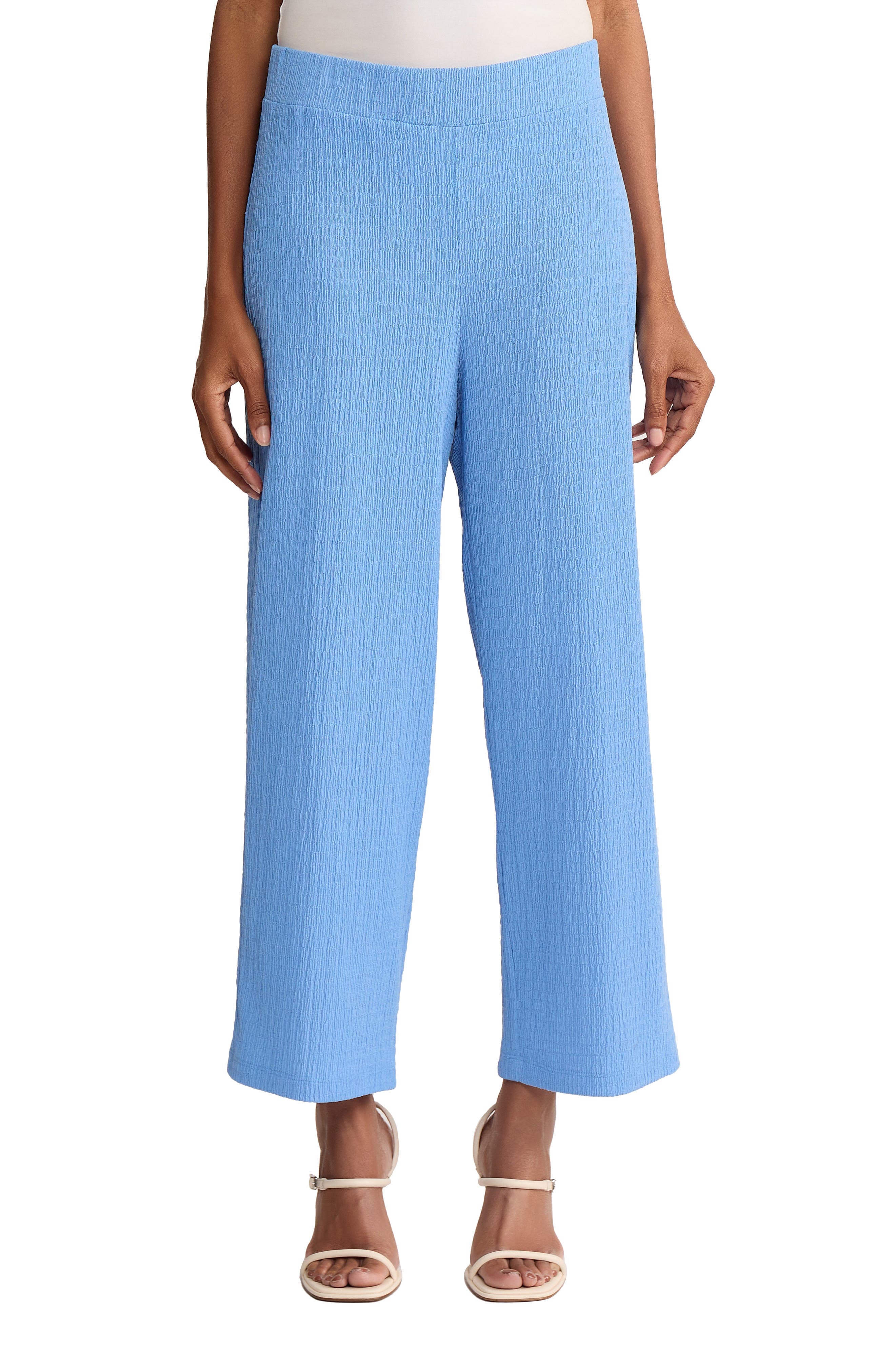 Crinkled High Waist Crop Wide Legs Pants - image 3