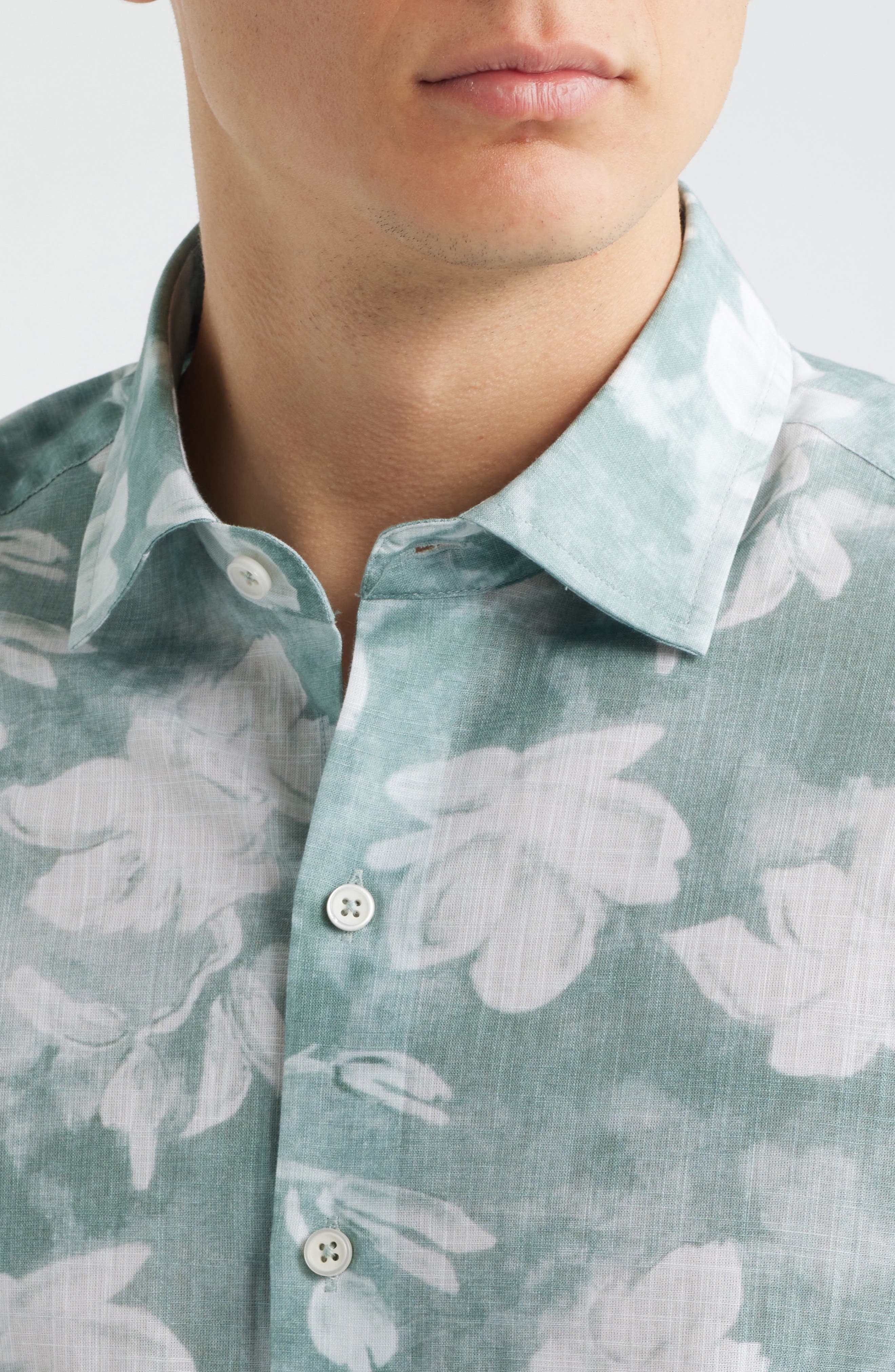 Kyliam Floral Print Short Sleeve Cotton Button-Up Shirt - image 2