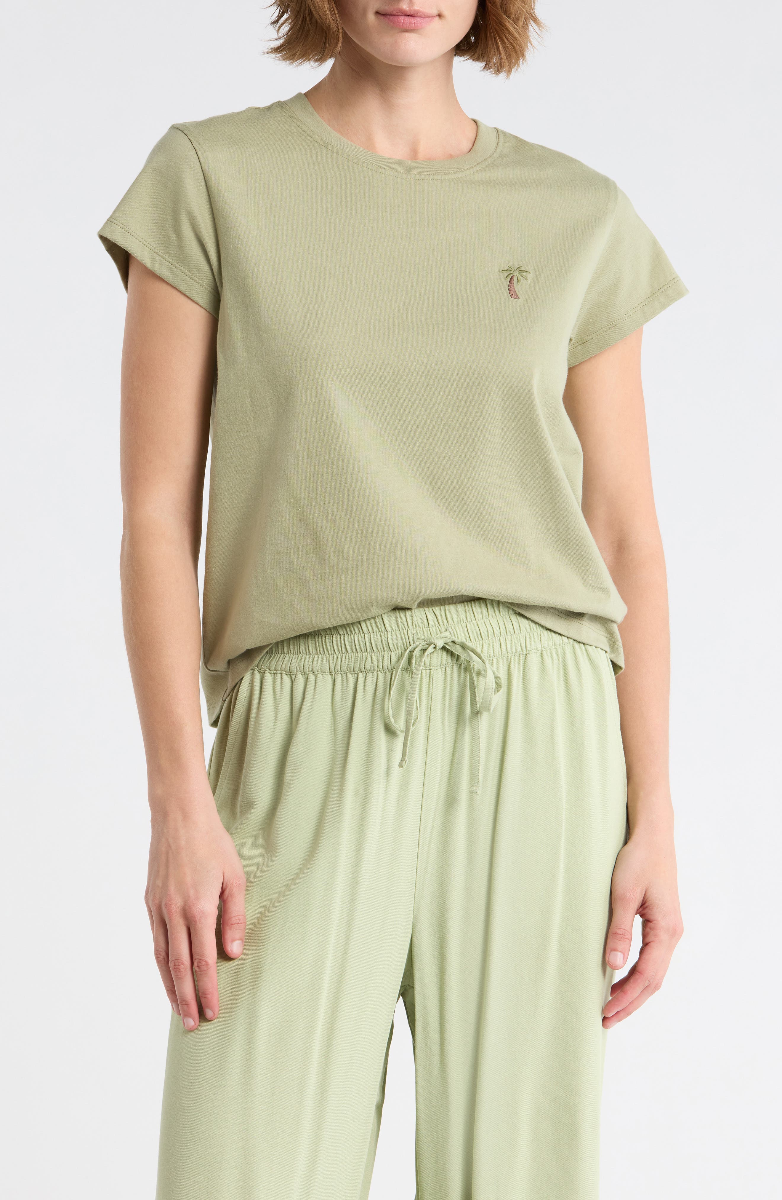Palm Embroidered T-Shirt - image 1