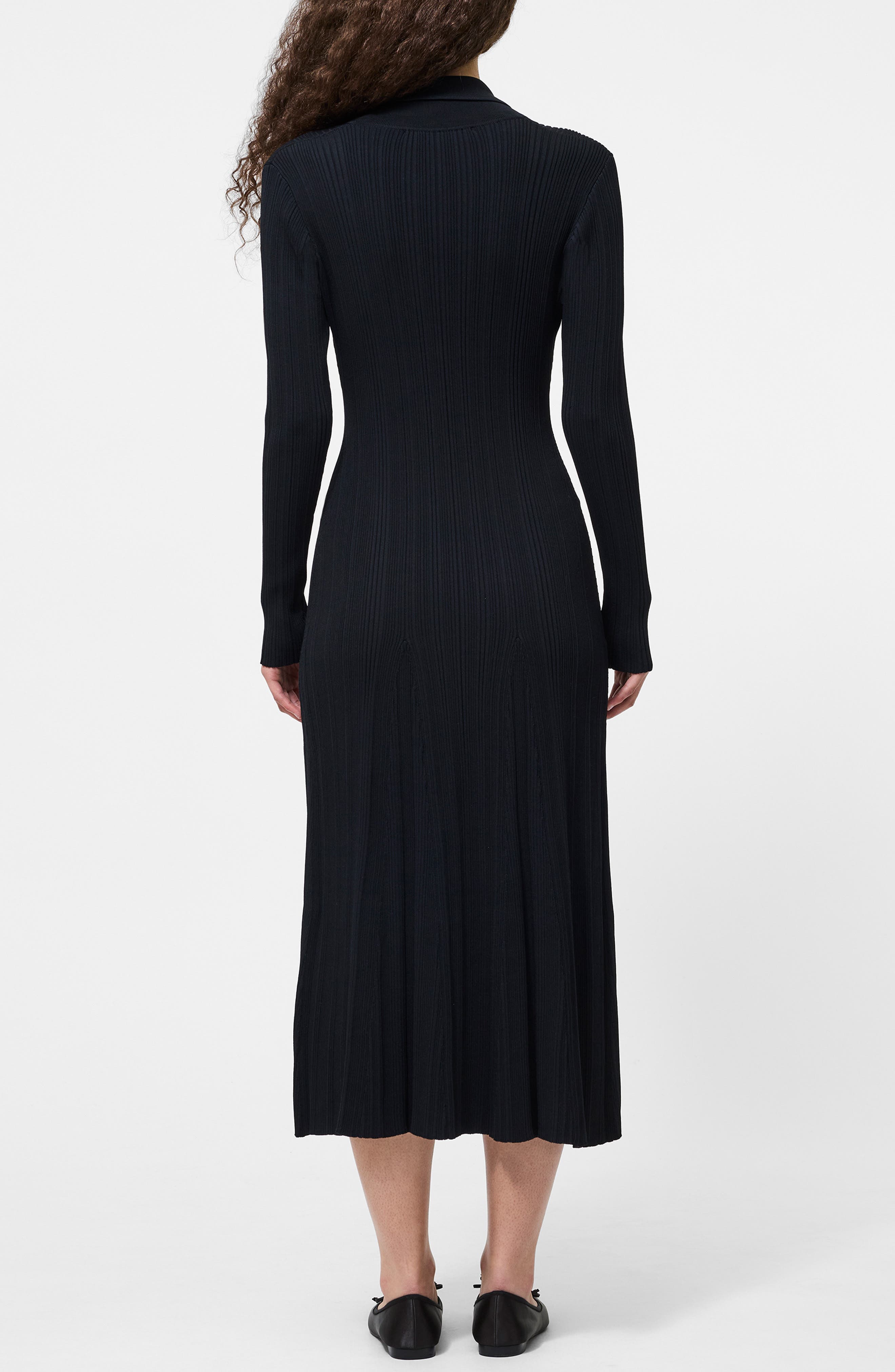 Long Sleeve Rib Knit Maxi Dress - image 2