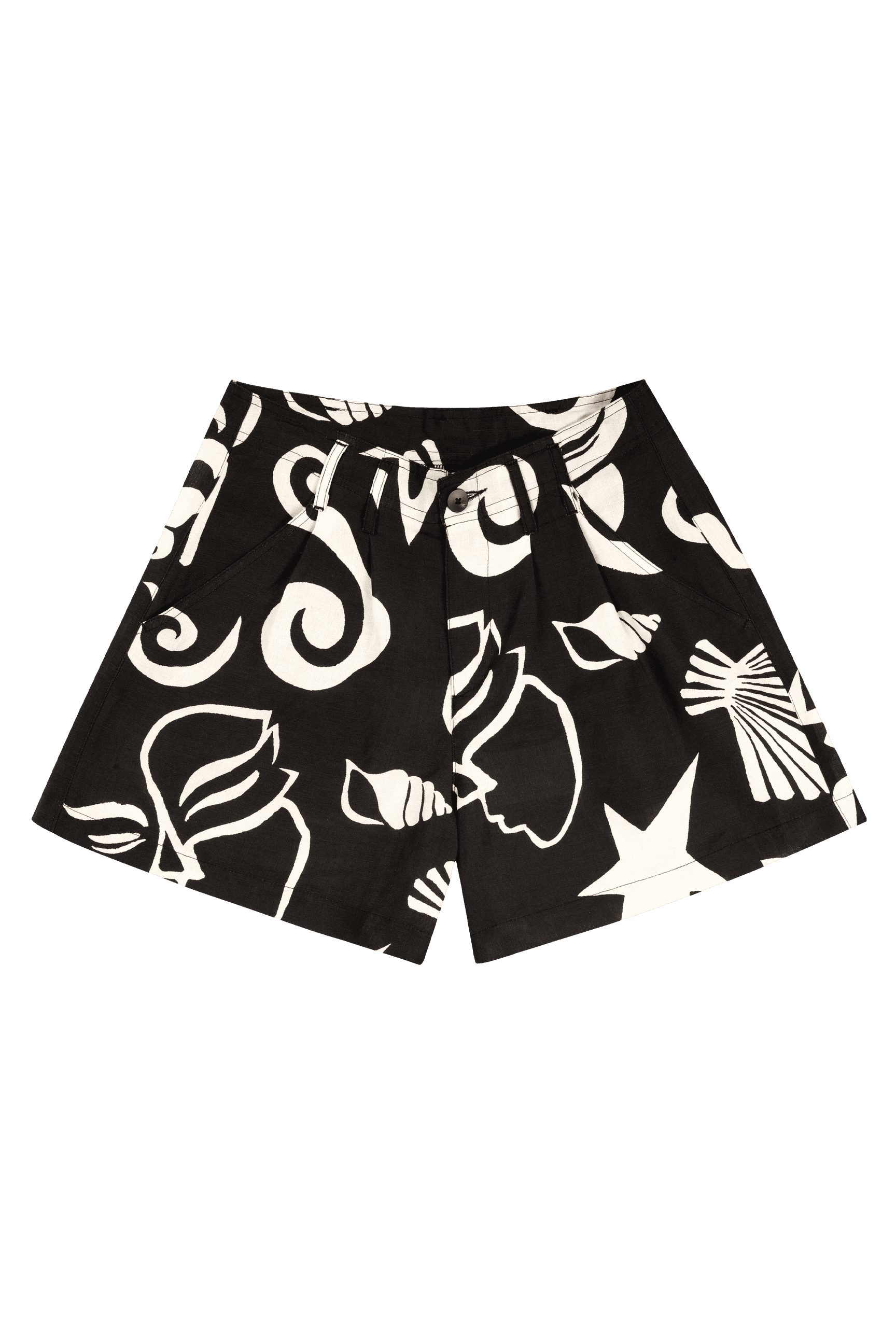 Maximon Pleated Linen Shorts - image 1