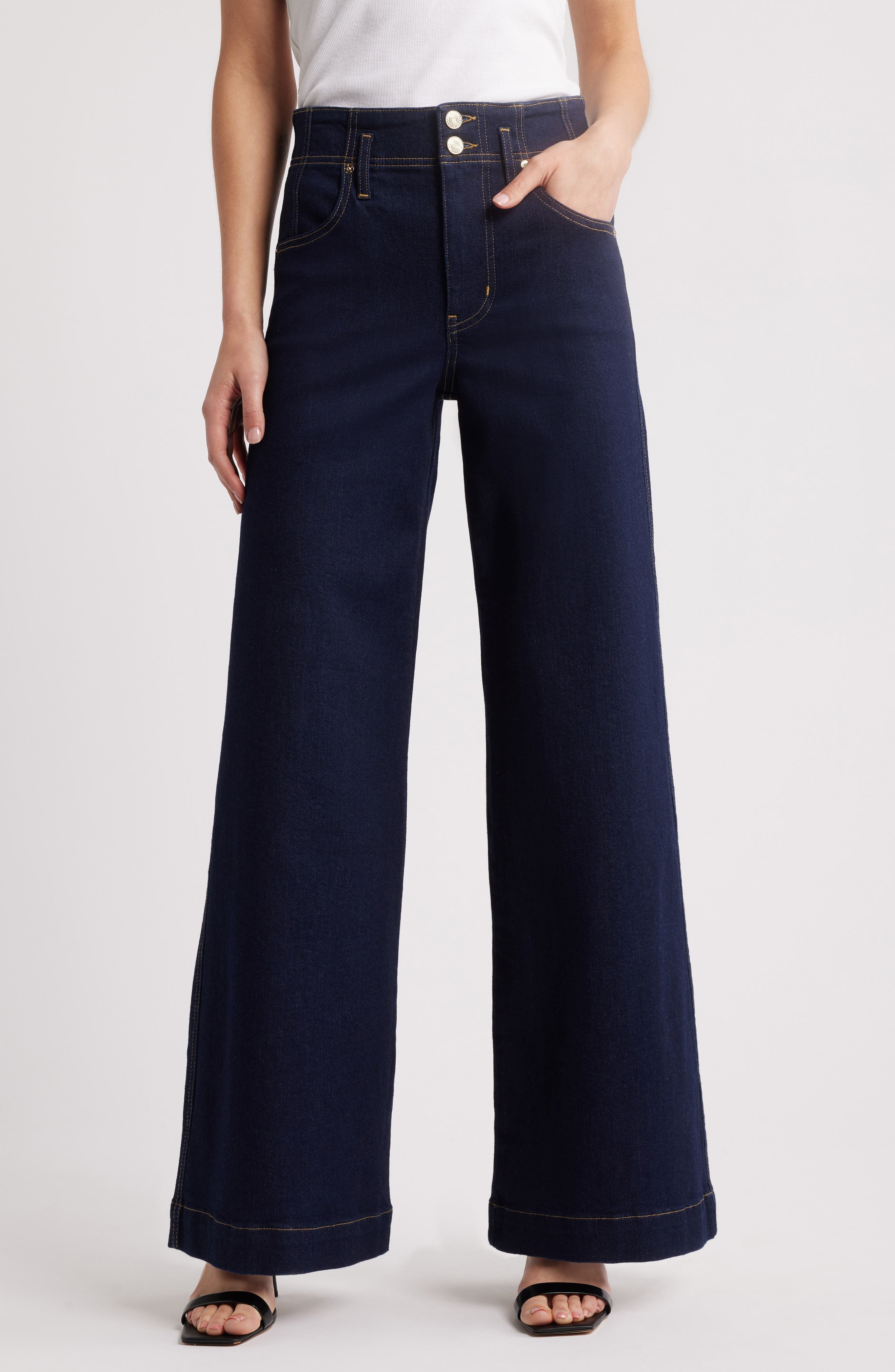 The Seamed Wide Leg Trouser Jeans - image 1