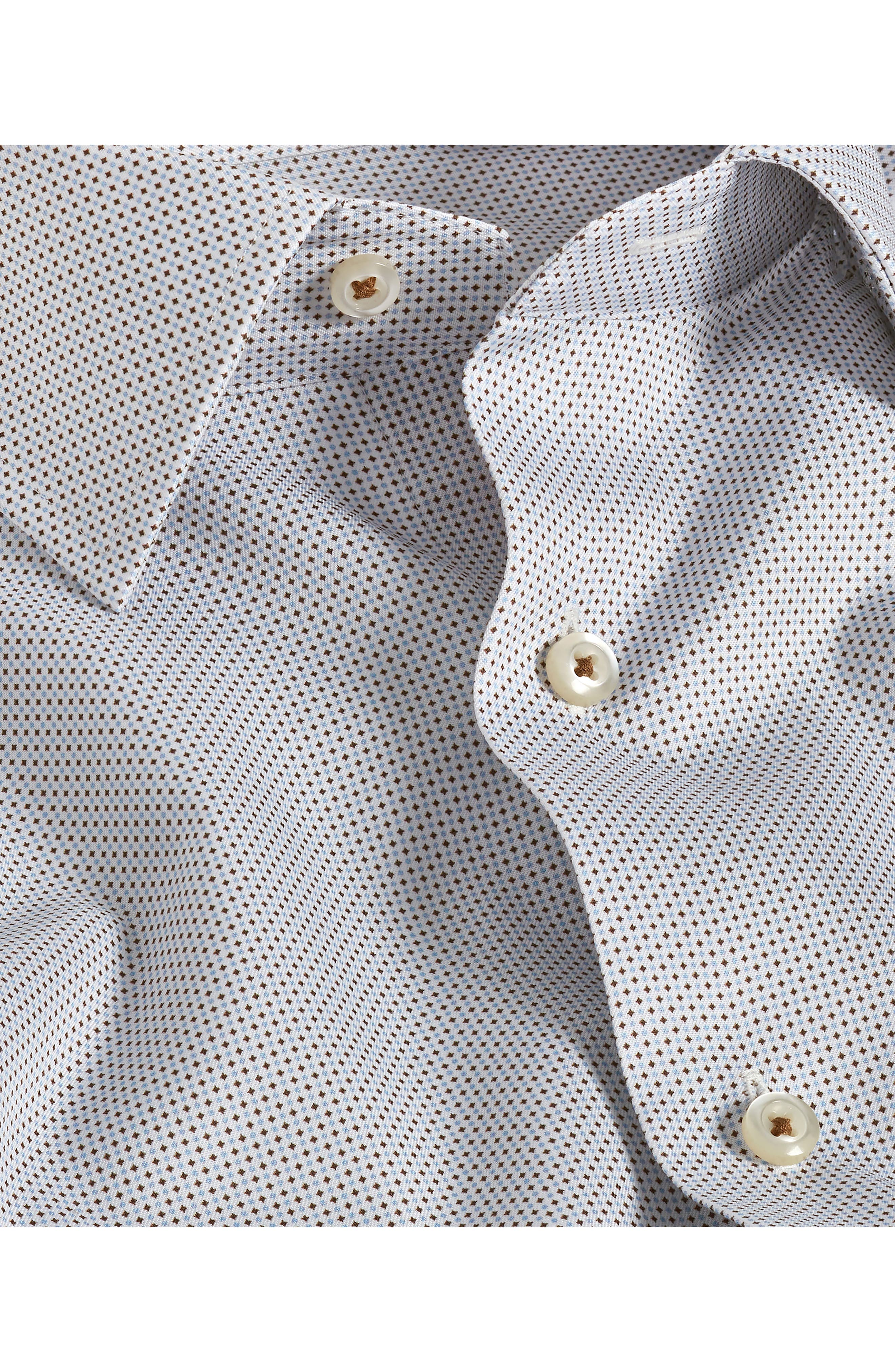 Trim Fit Microdot Print Dress Shirt - image 2