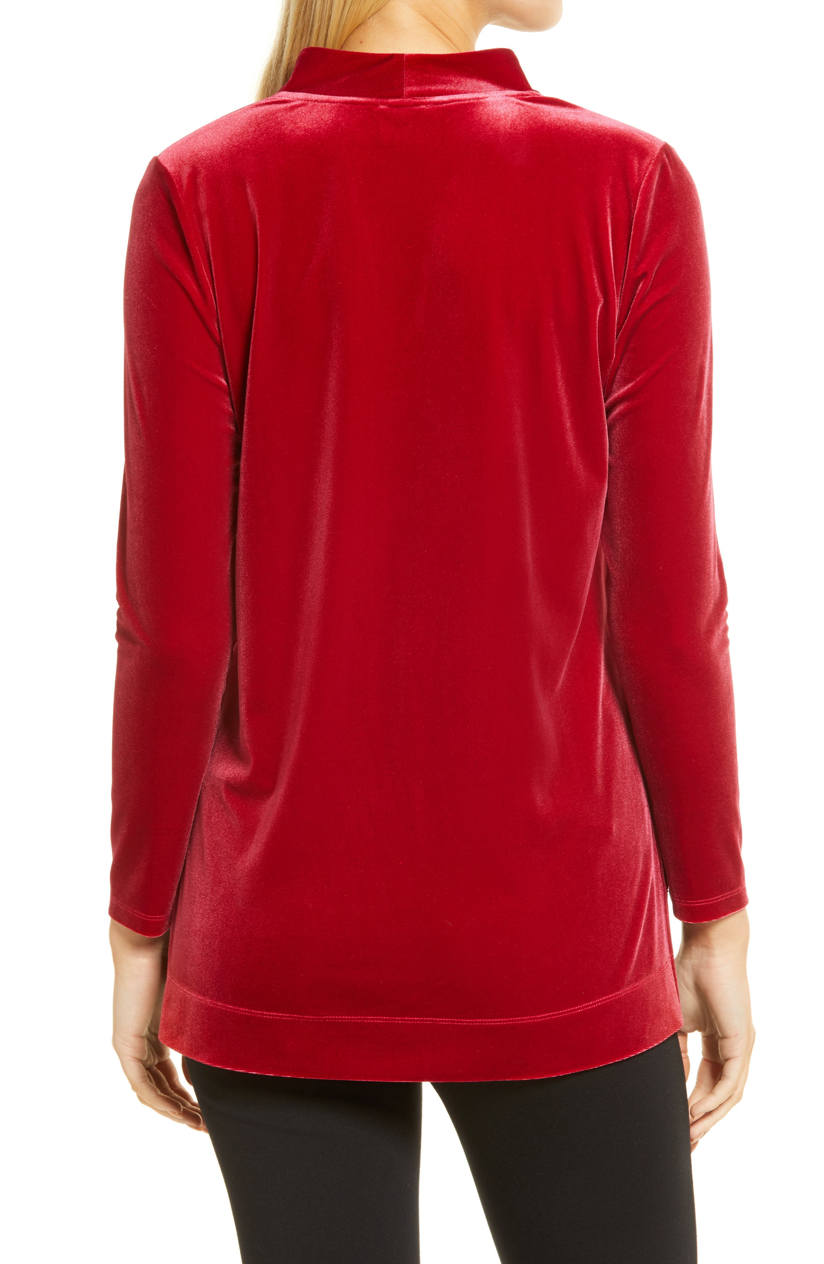 V-Neck Velour Top - image 2