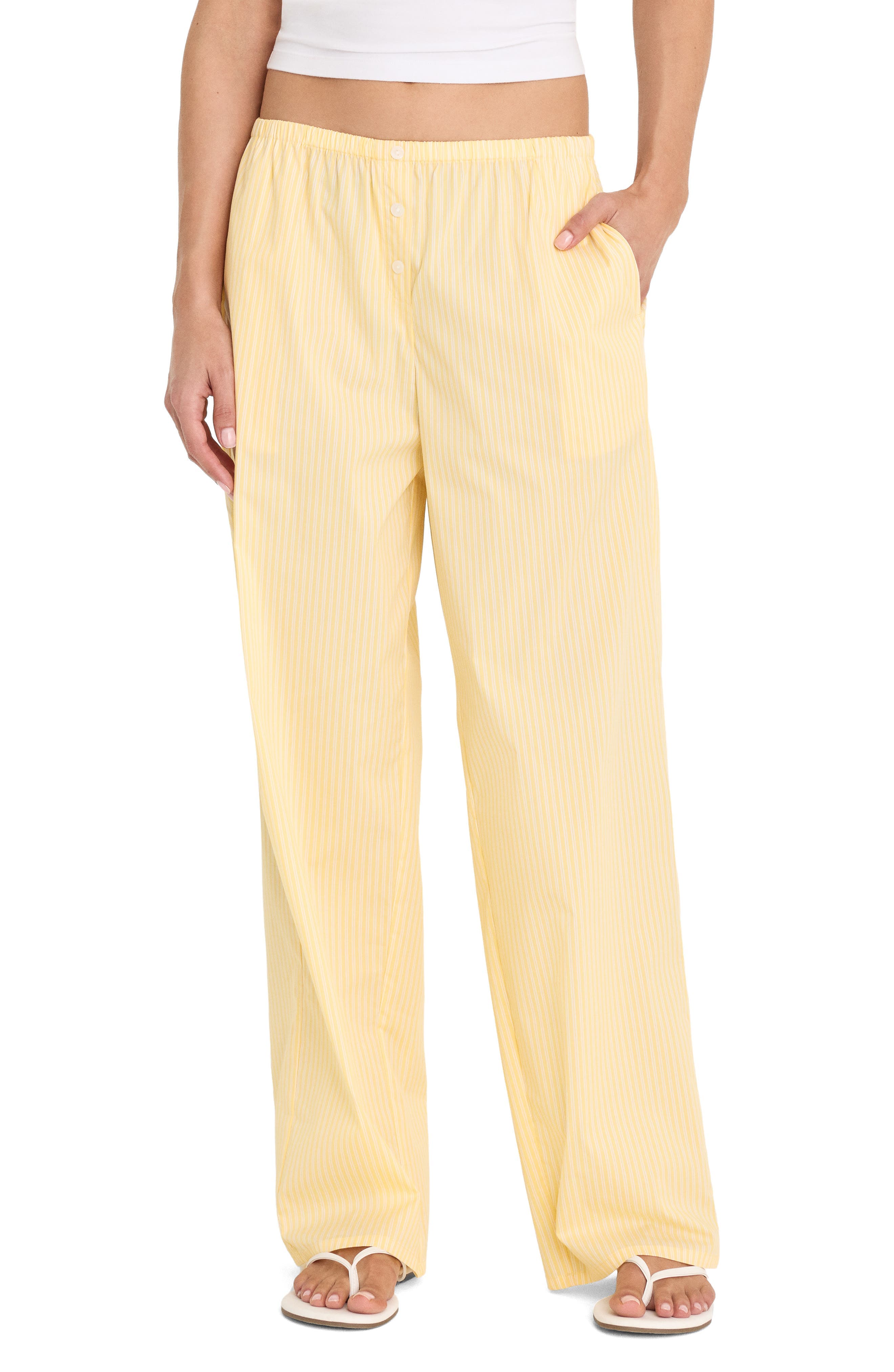 Stripe Poplin Pants - image 1