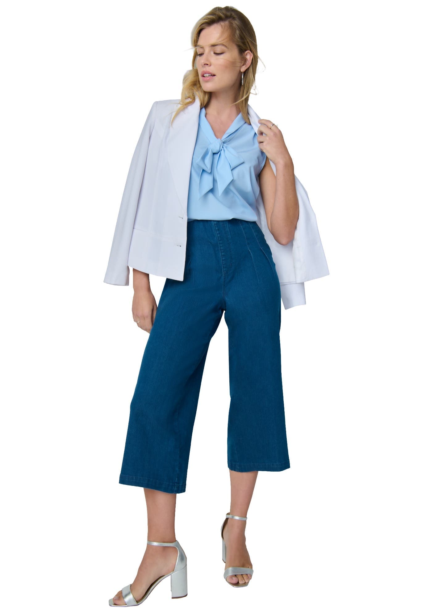 Sculpt Fit Wide-Leg Crop Jeans - image 1