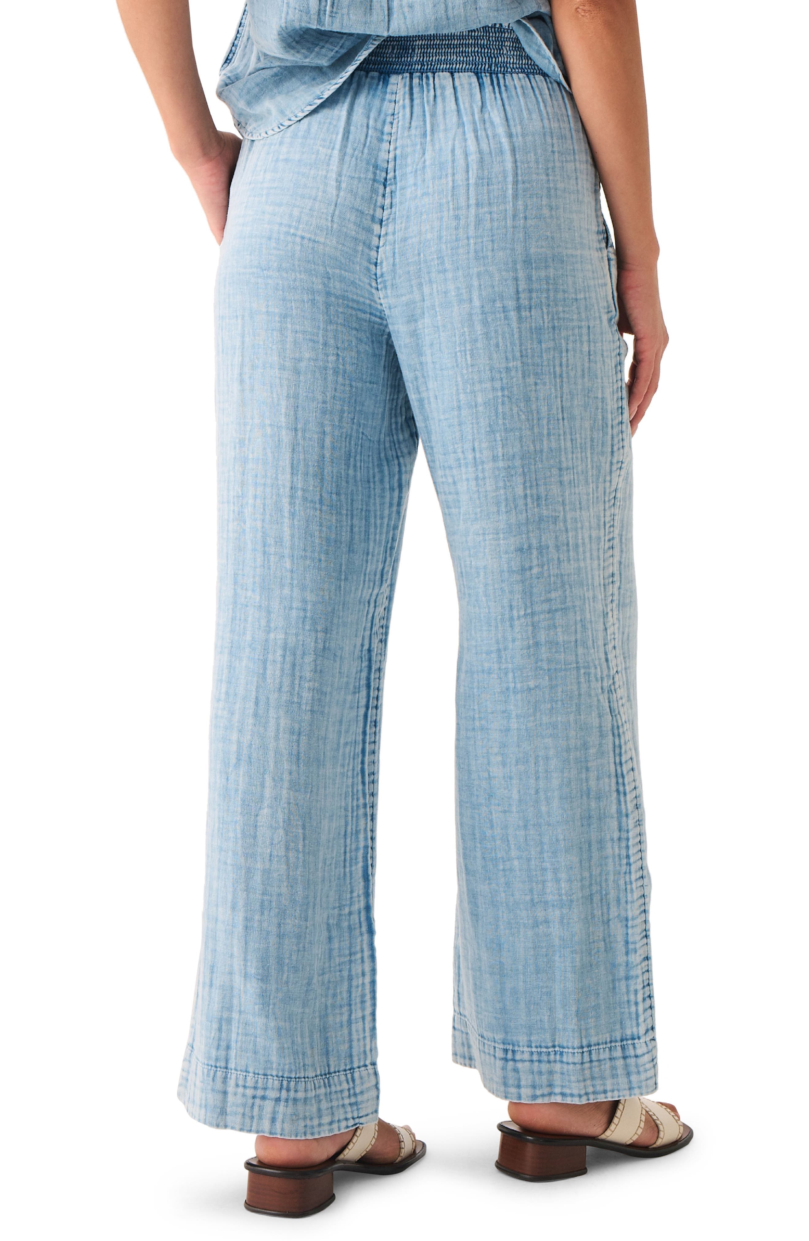 Dream Organic Cotton Gauze Wide Leg Pants - image 2