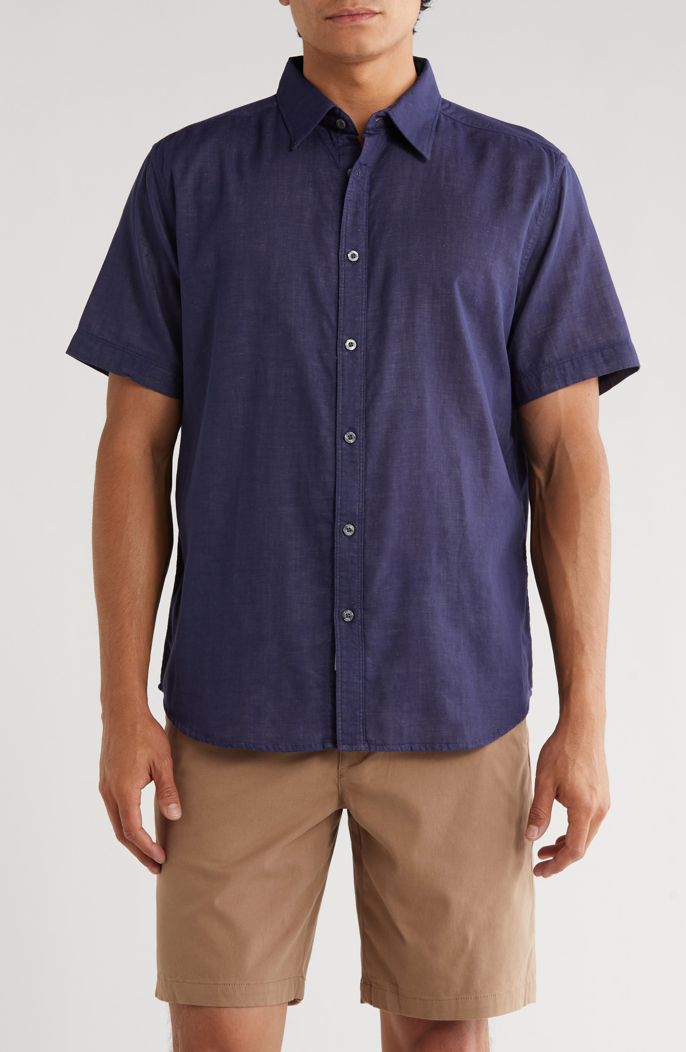 Encinitas Solid Short Sleeve Shirt - image 1