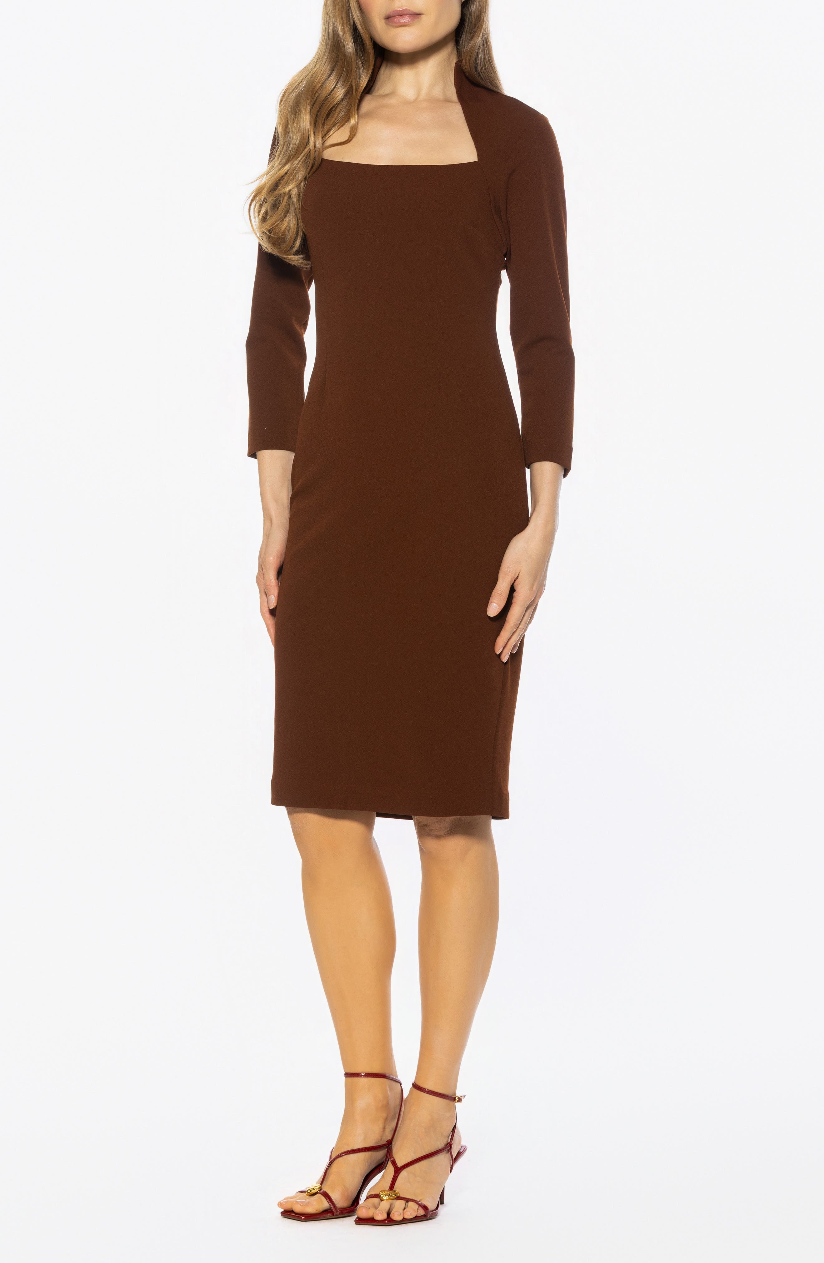 Marais Neck Midi Sheath Dress - image 5