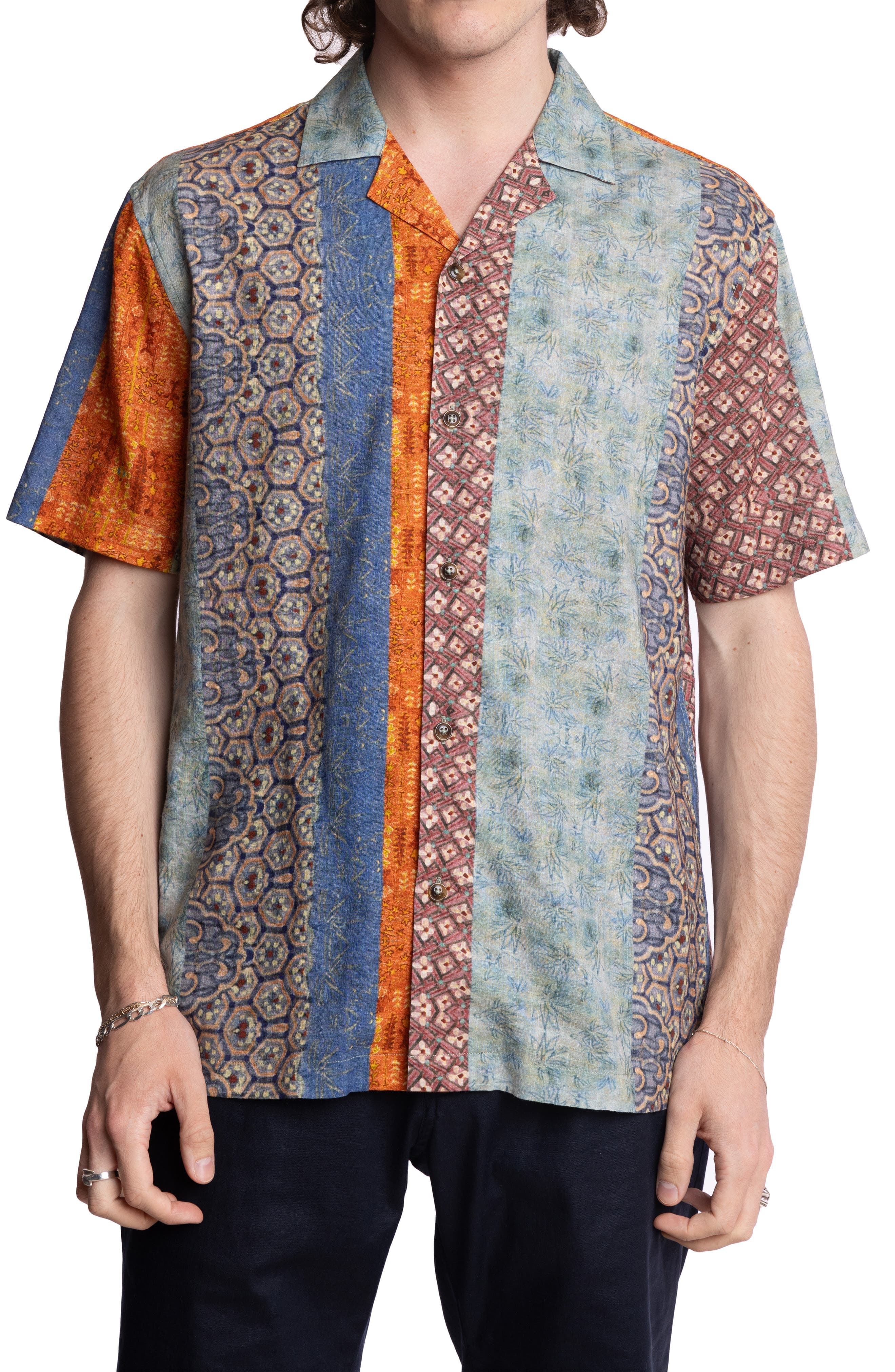 Abstract Print Camp Shirt