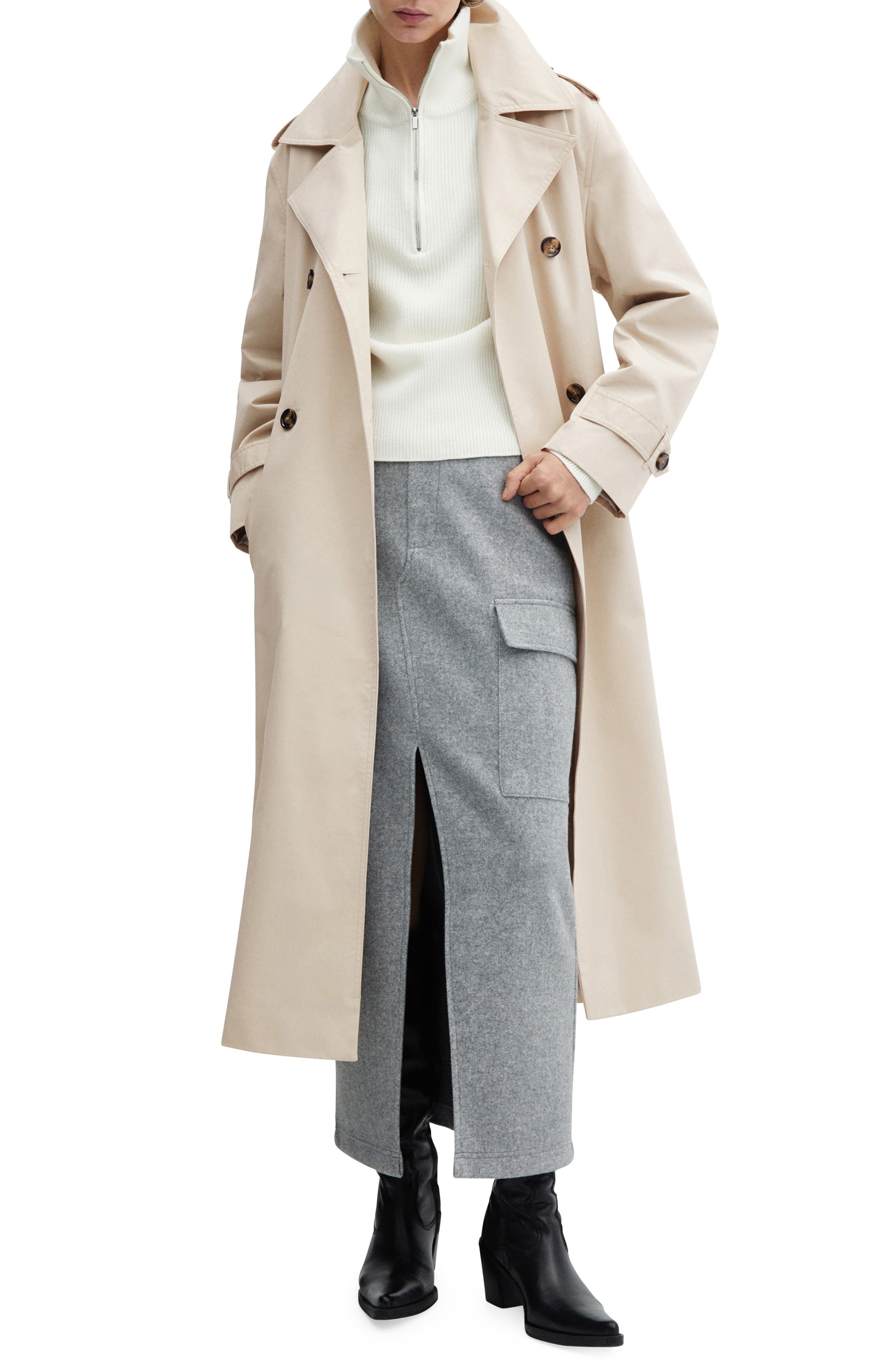 Angela Belted Trench Coat - image 1