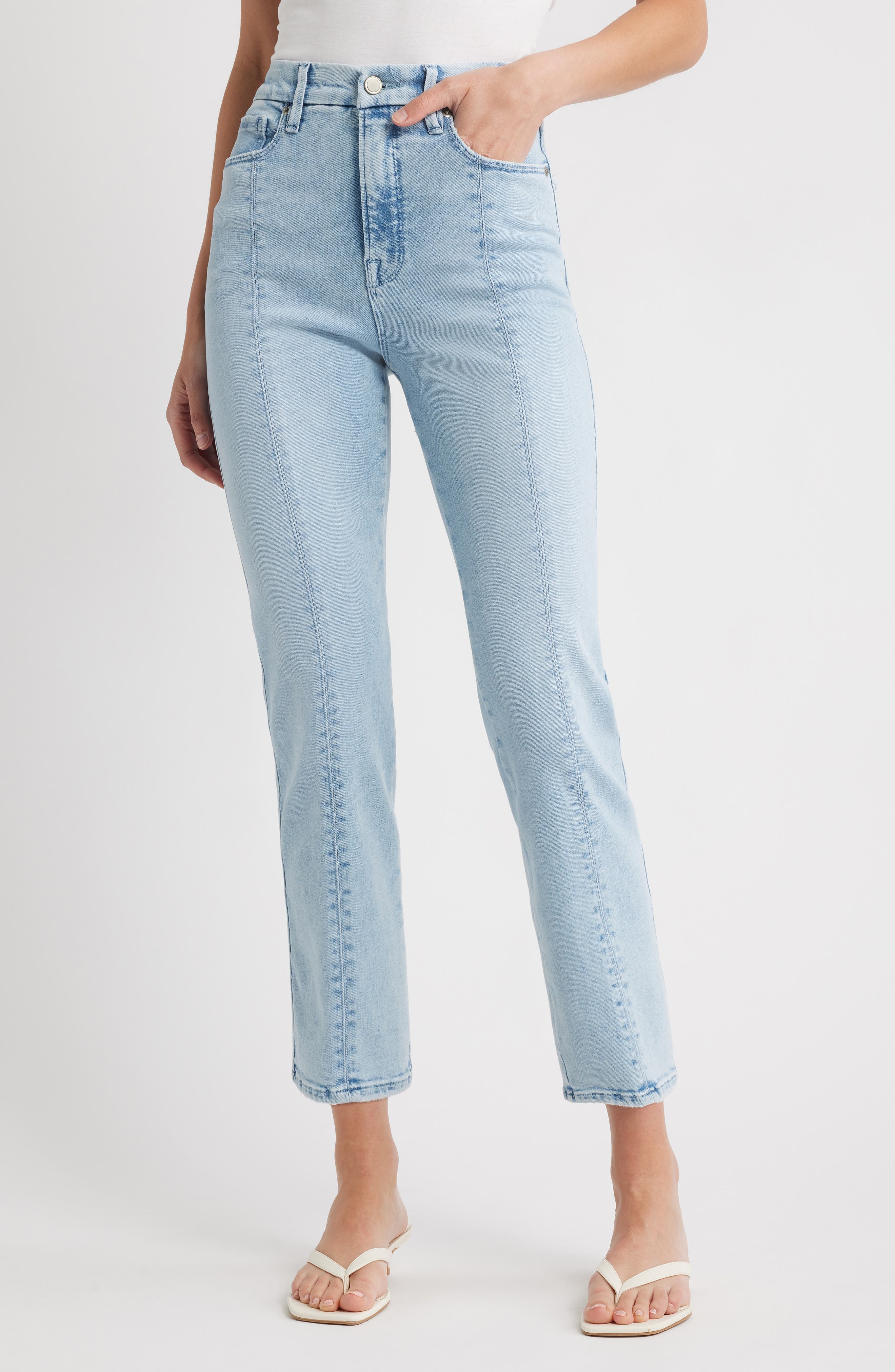Good Curve High Waist Straight Leg Compression Jeans - image 1