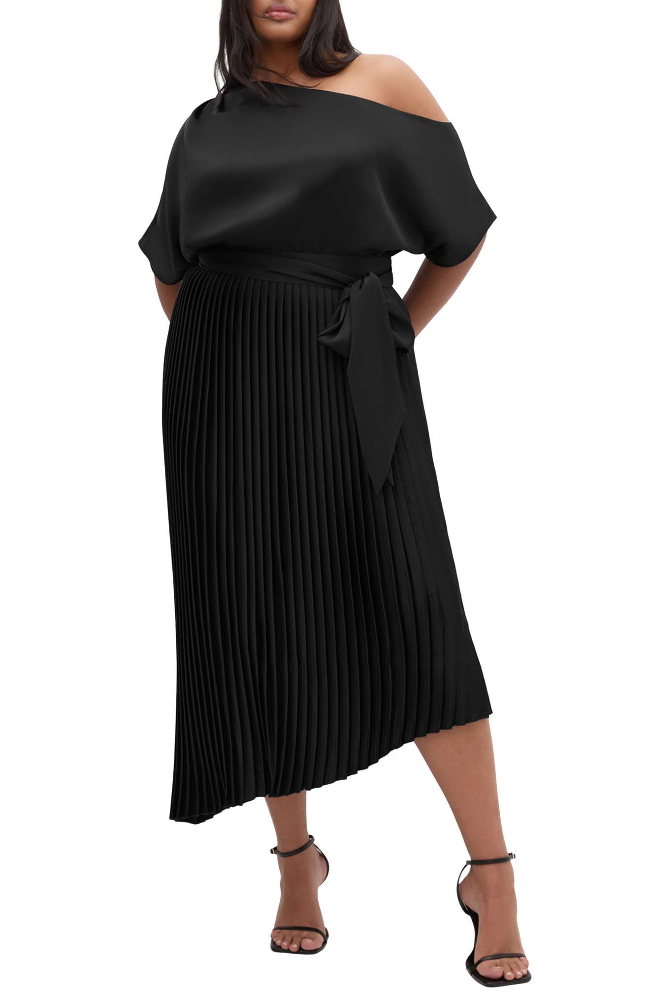 Payton Pleated One-Shoulder Maxi Dress - image 1