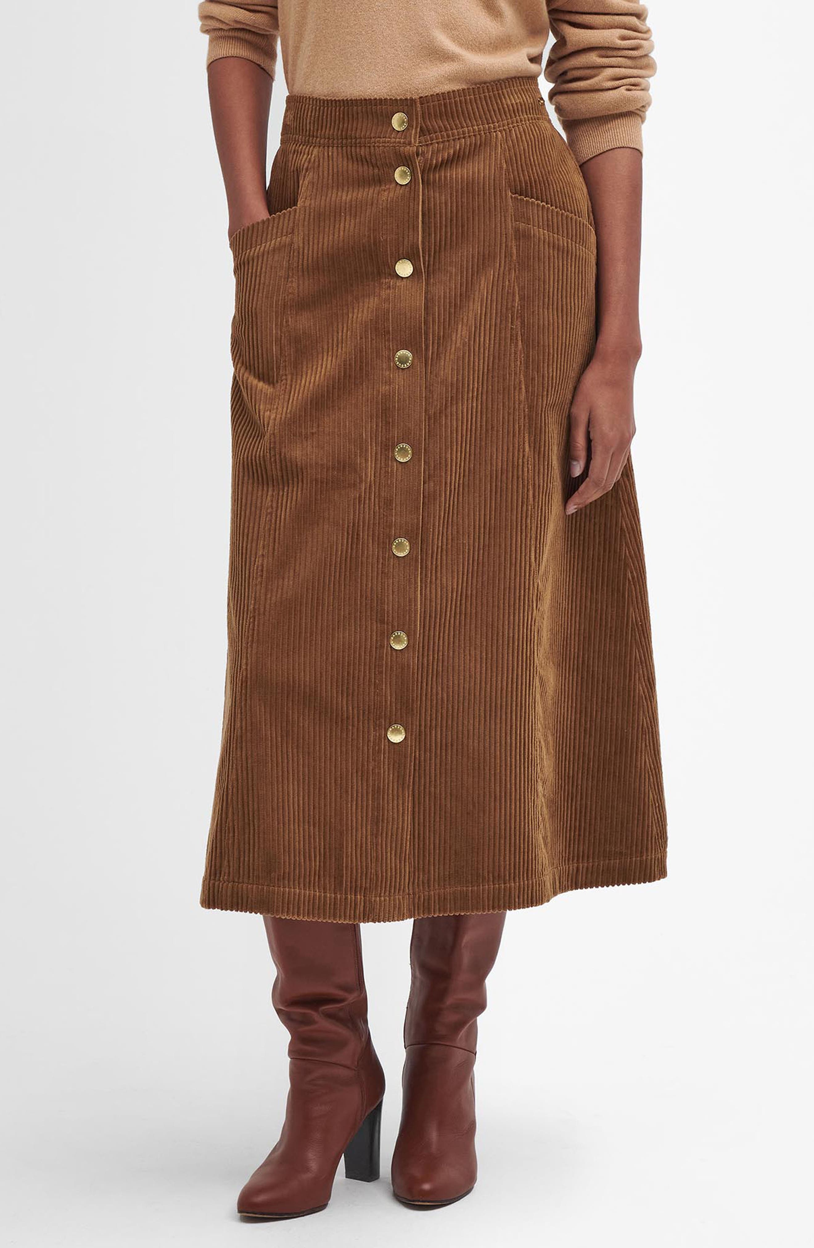 Samara Cotton Corduroy Midi Skirt - image 1
