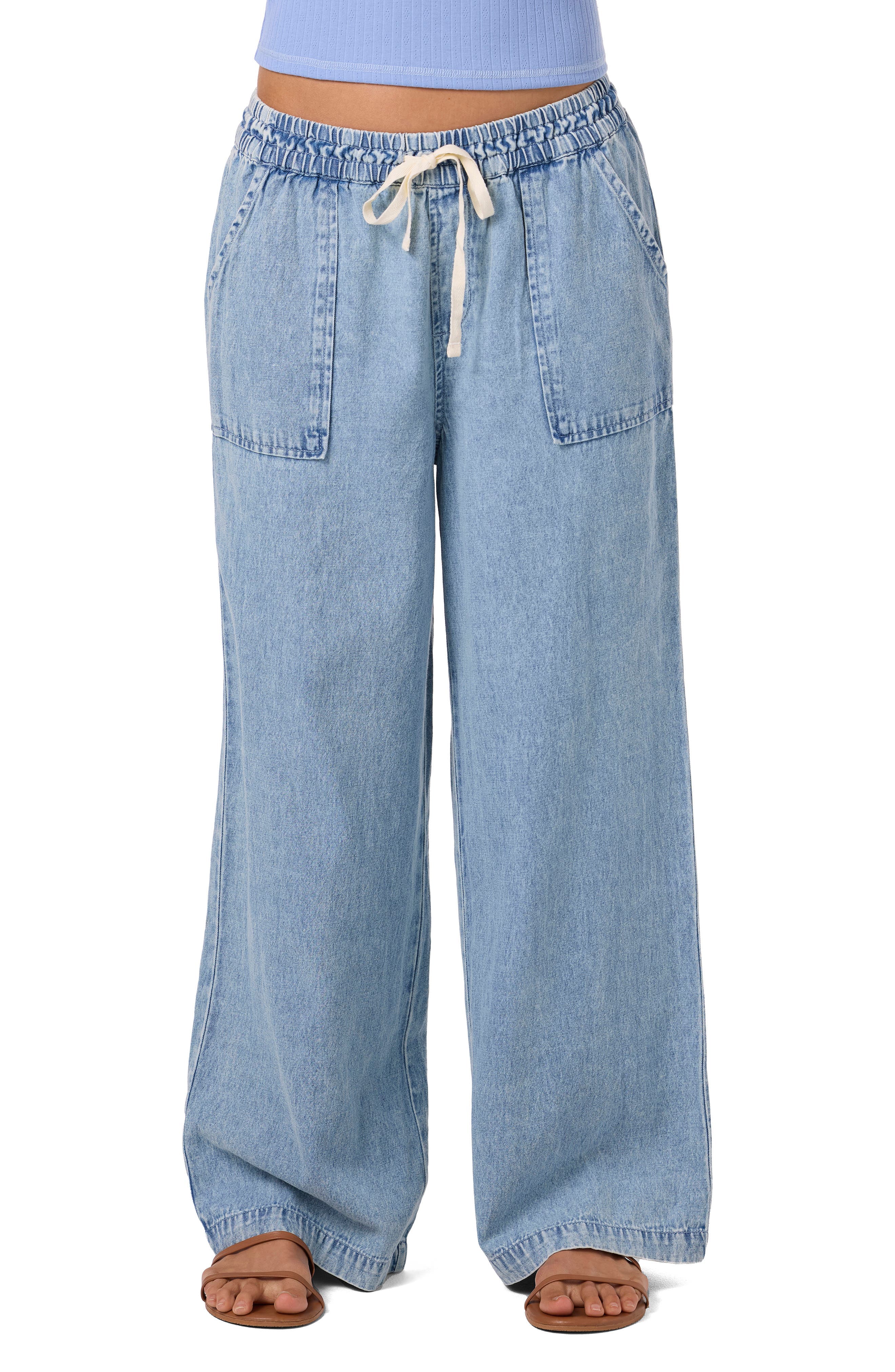 Sevie Drawstring Denim Pants - image 1