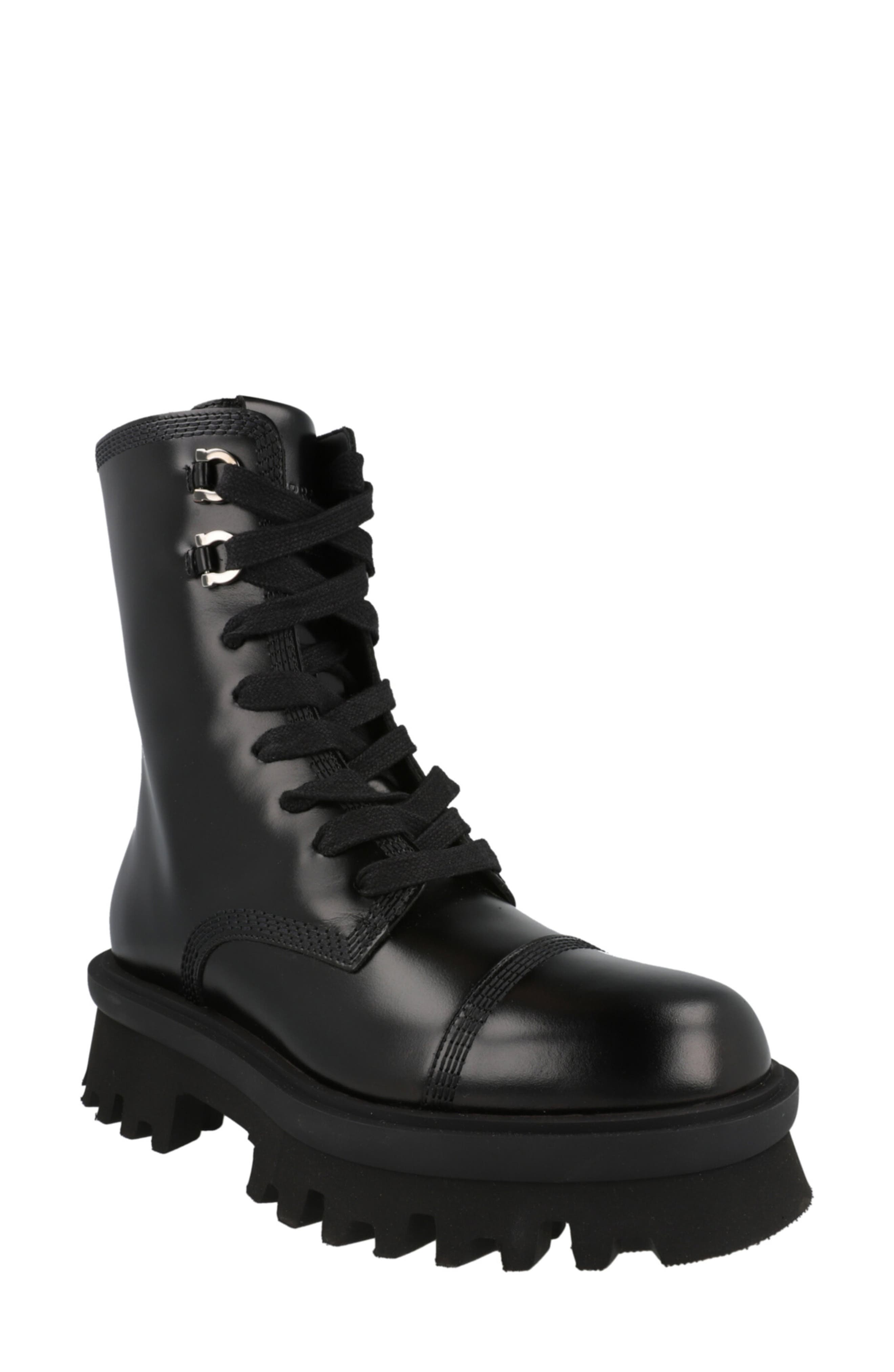 Kira Leather Lug Boot - image 1