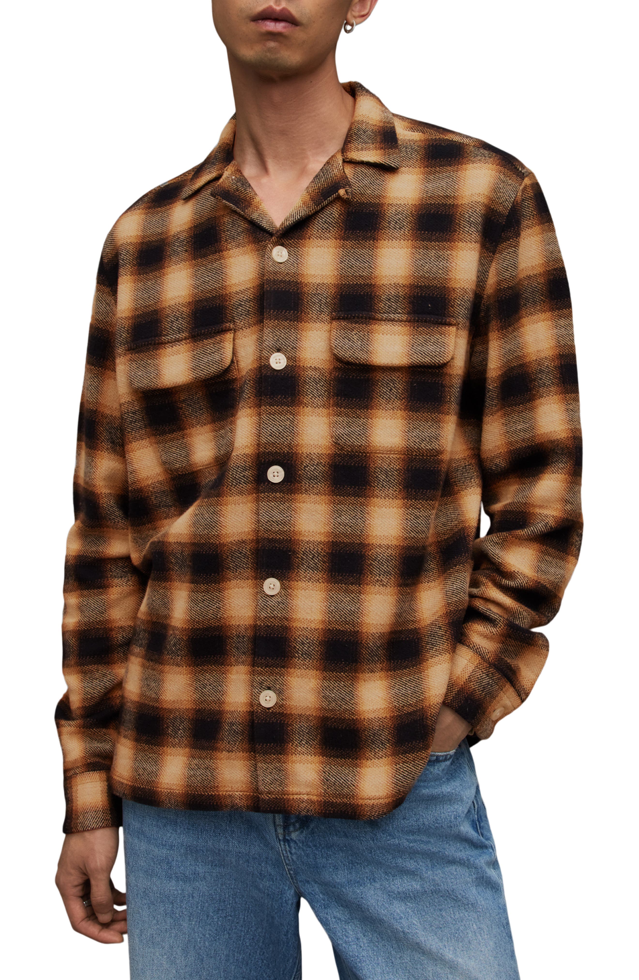 Telesto Relaxed Fit Plaid Cotton Flannel Button-Up Shirt - image 1