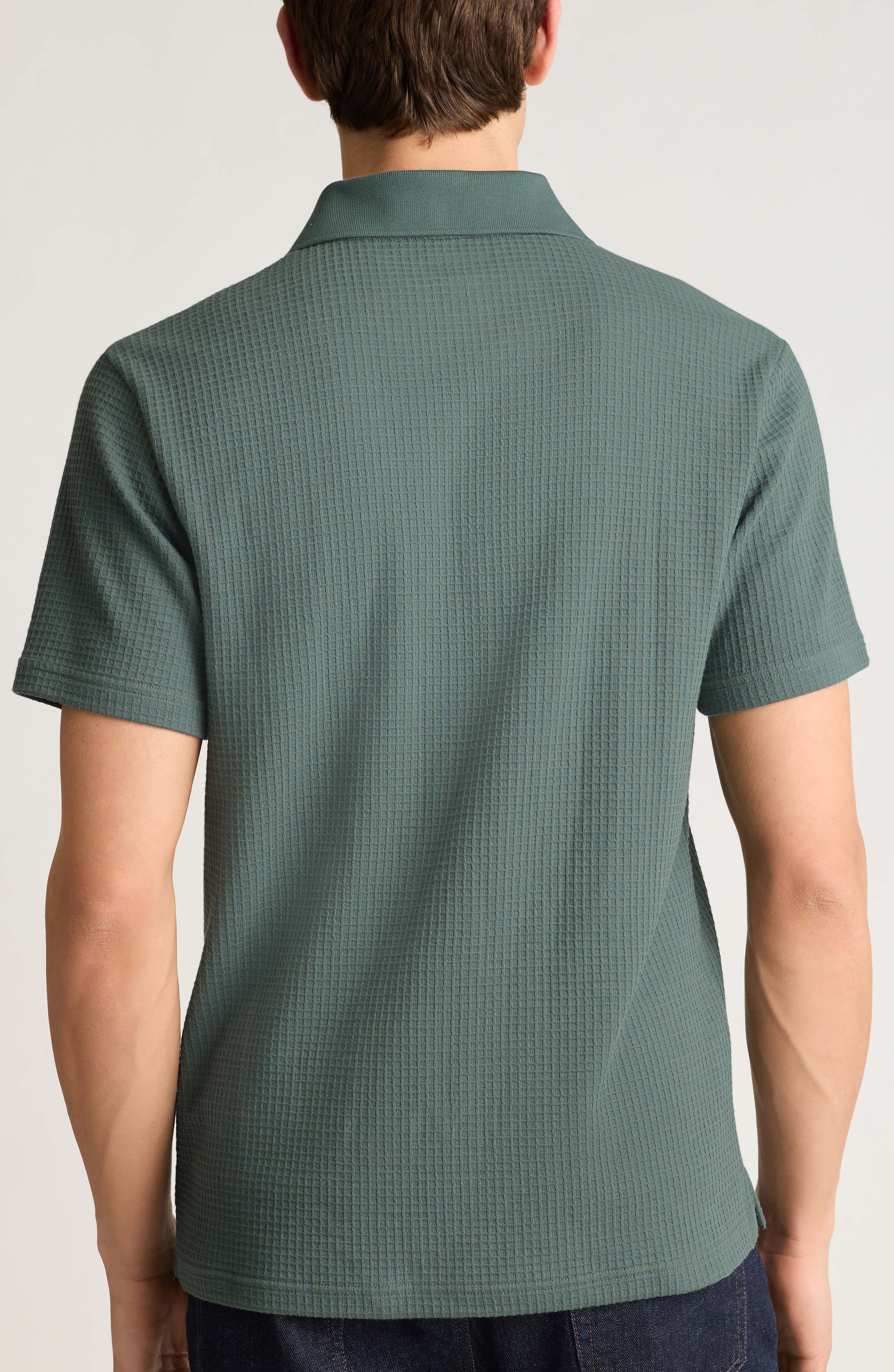 Johnny Collar Waffle Knit Polo - image 2