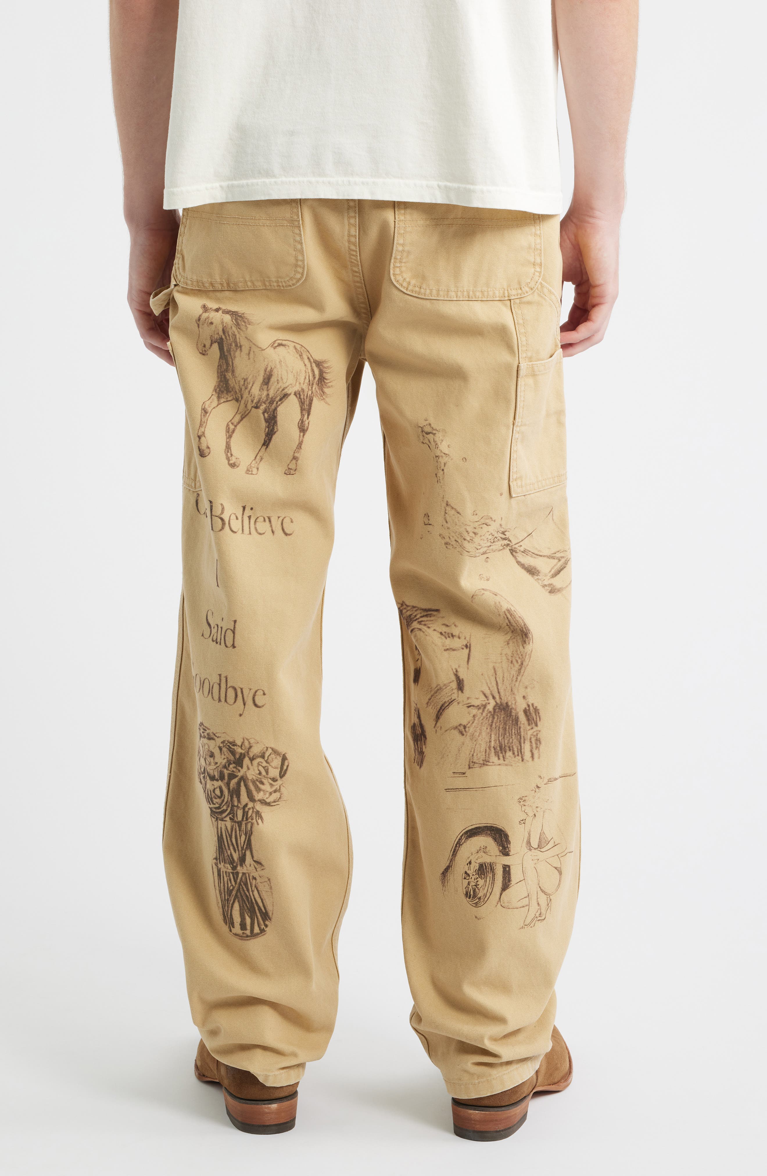 Cotton Graphic Painter Pants - image 2