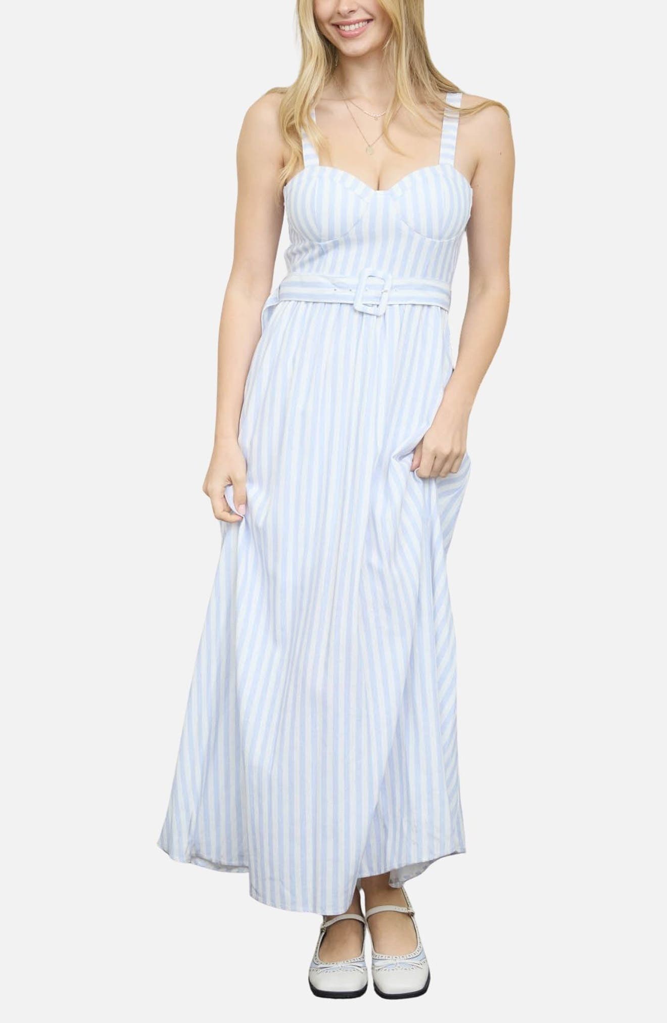 Stripe Sleeveless Dress - image 1