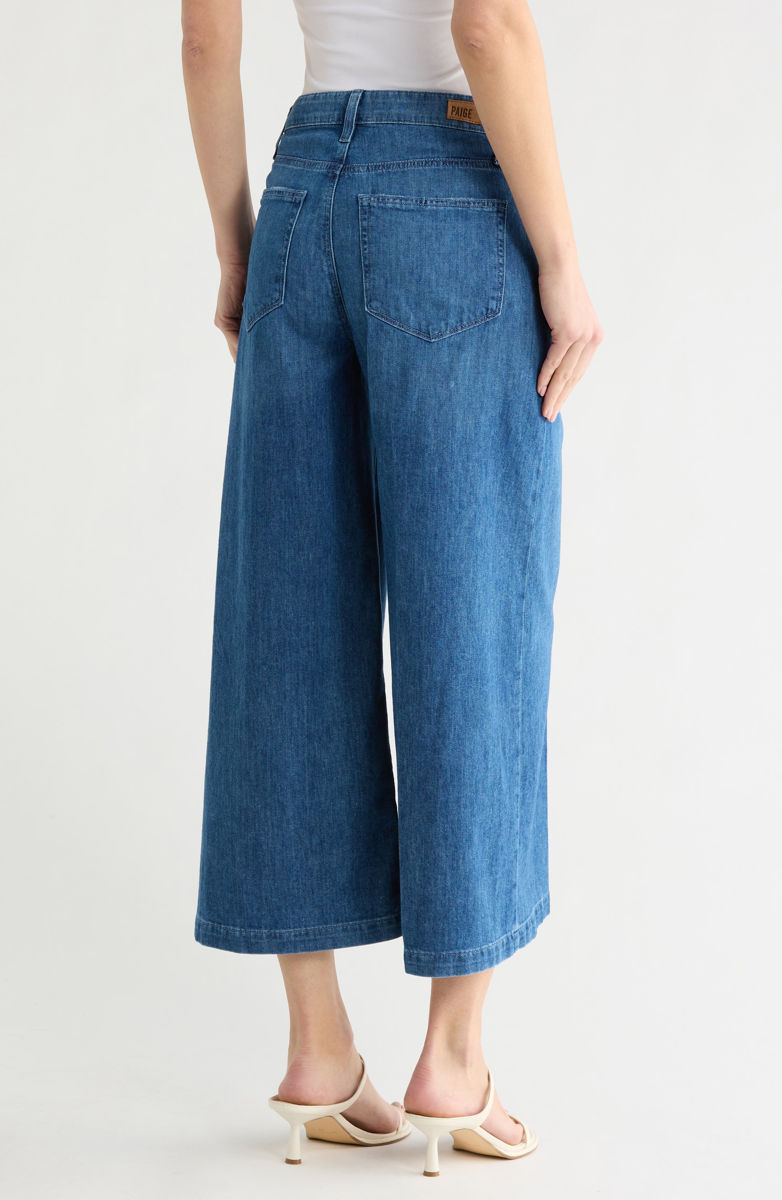 Lennie Patch Pocket Crop Wide Leg Jeans - image 2
