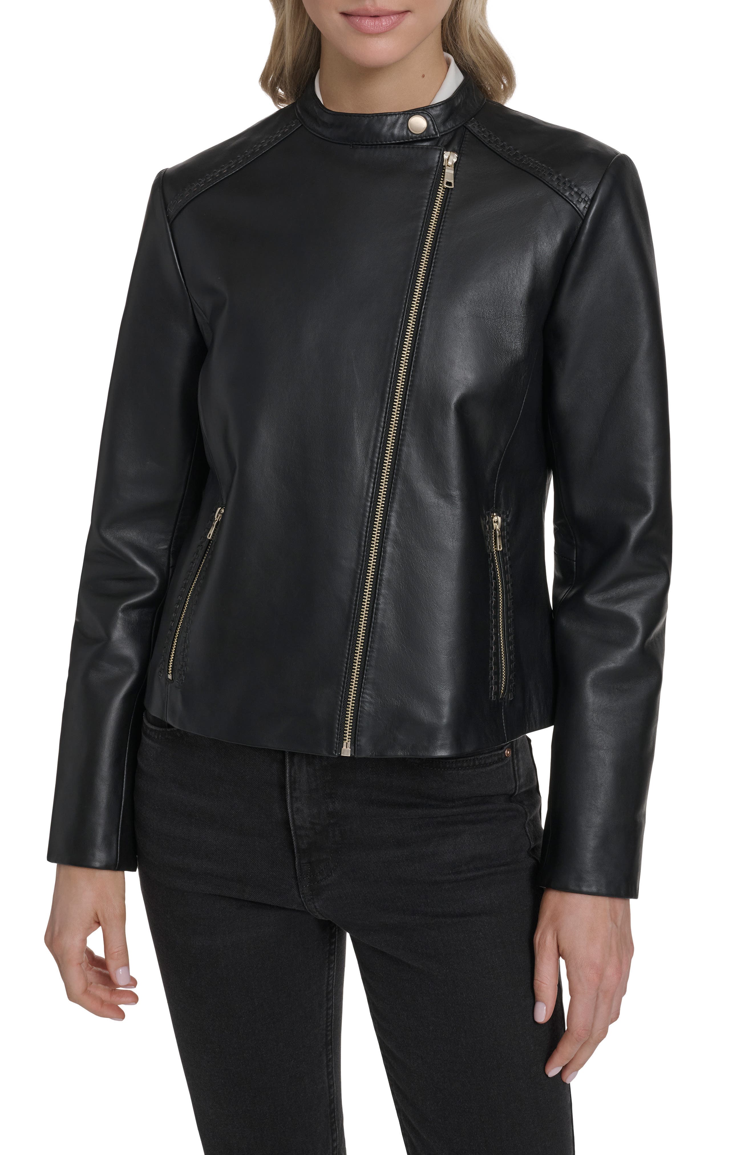 Band Collar Racer Jacket - image 2