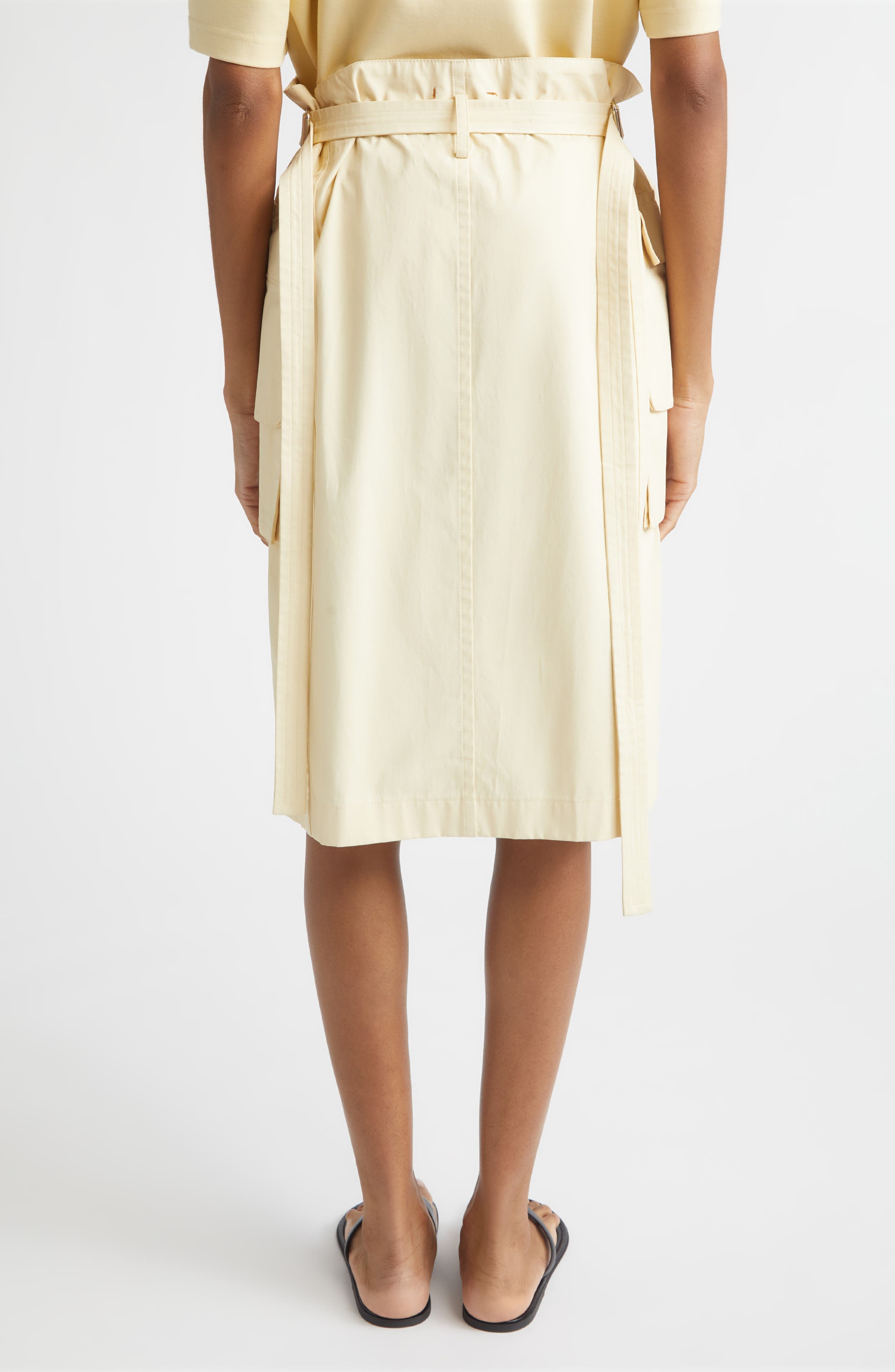 Glen Coated Cotton Cargo Skirt - image 2